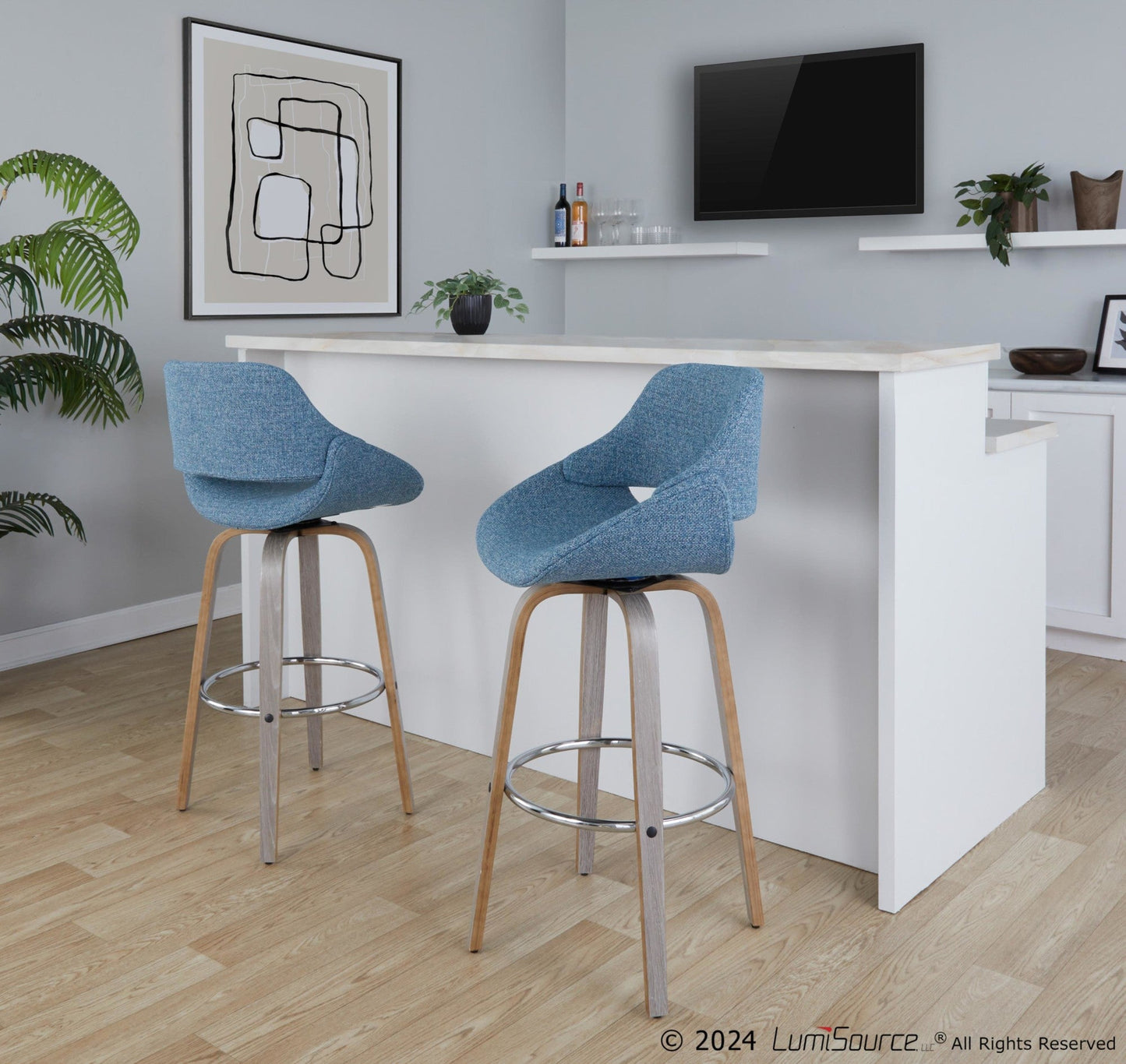 Majestic Office Furniture 30" Fixed-Height Barstool - Set of 2