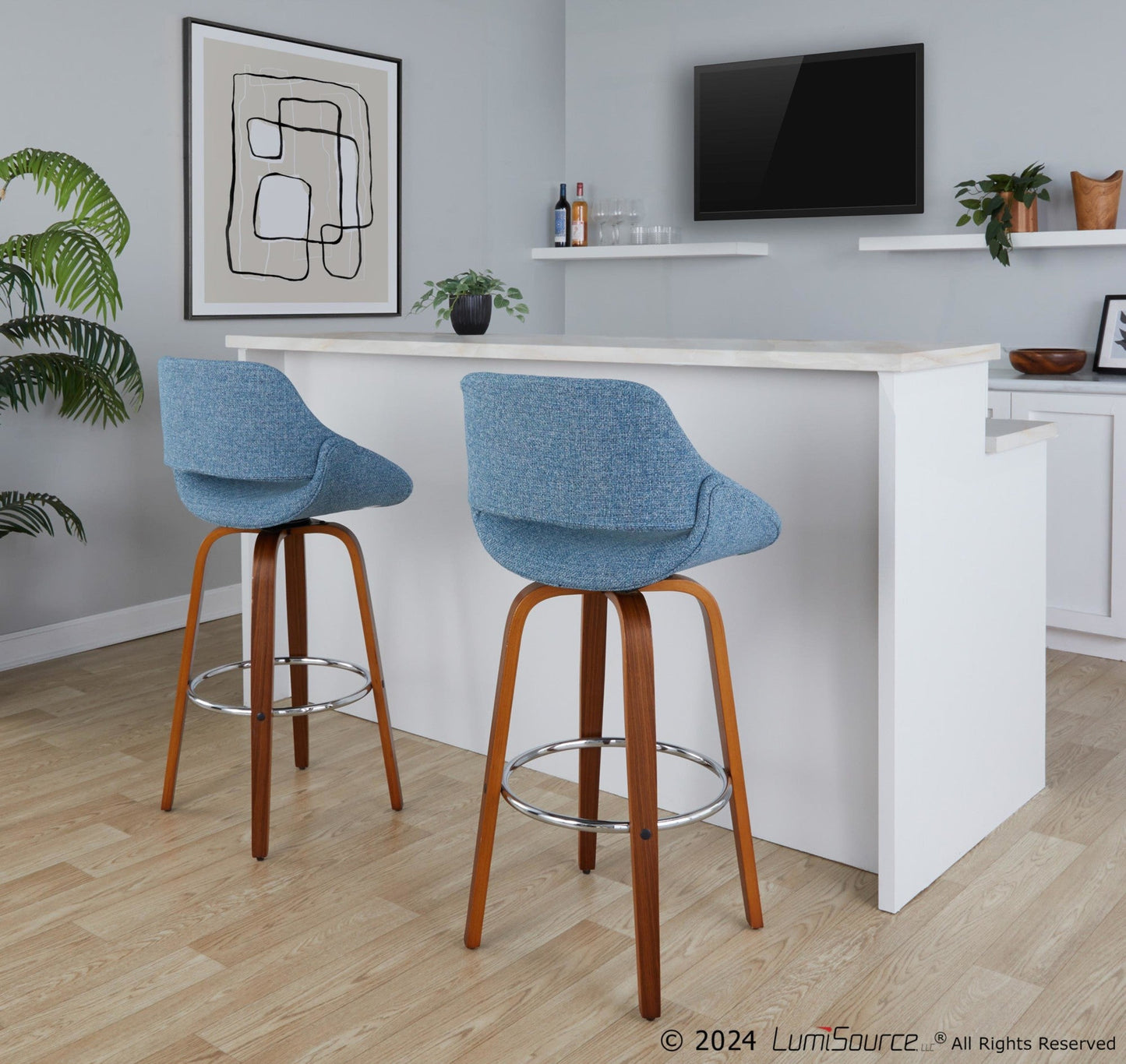 Majestic Office Furniture 30" Fixed-Height Barstool - Set of 2