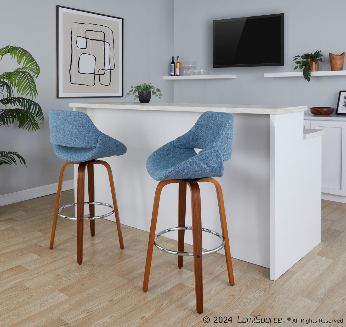 Majestic Office Furniture 30" Fixed-Height Barstool - Set of 2