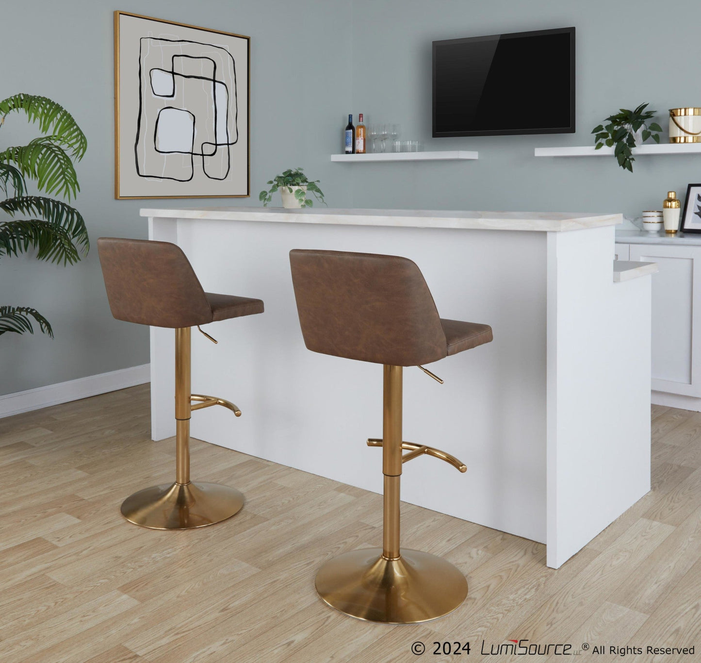 Majestic Office Furniture Adjustable Barstool - Set of 2