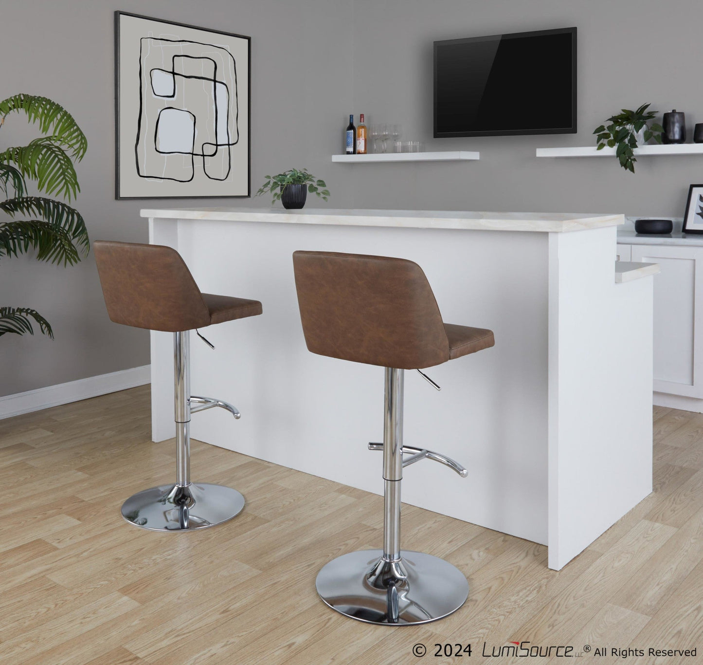Majestic Office Furniture Adjustable Barstool - Set of 2