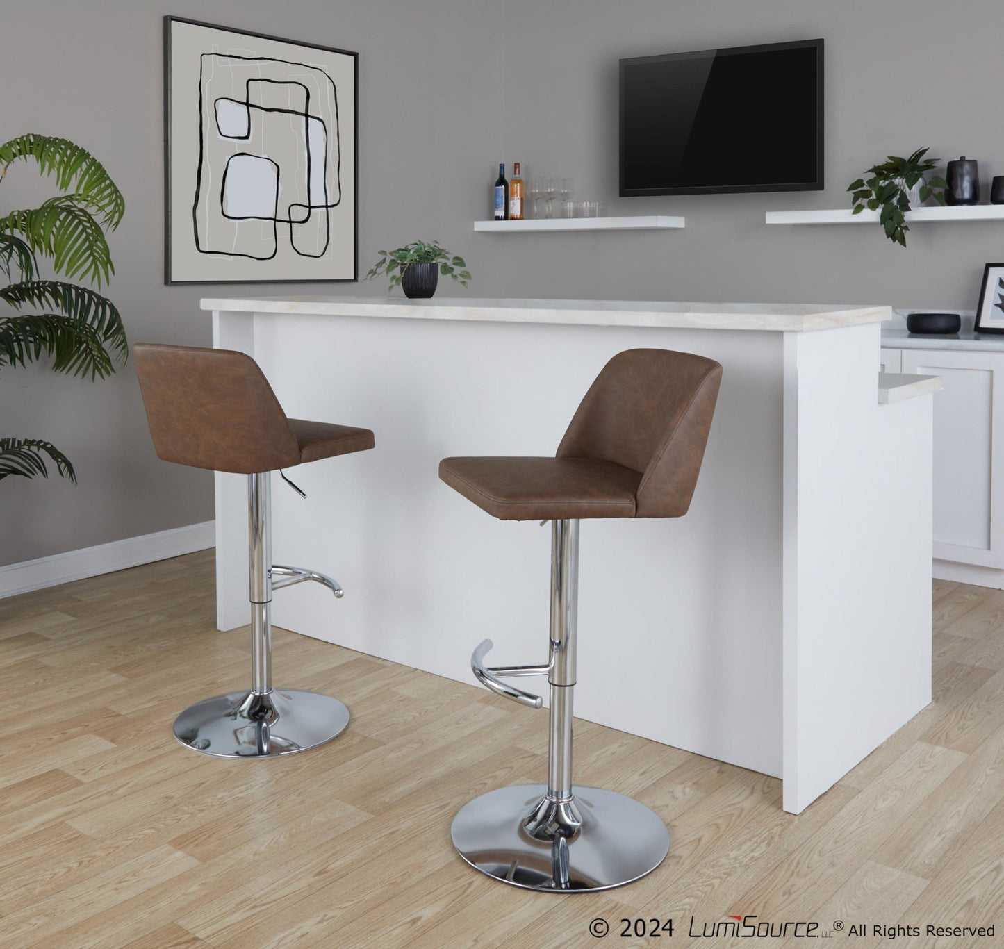 Majestic Office Furniture Adjustable Barstool - Set of 2