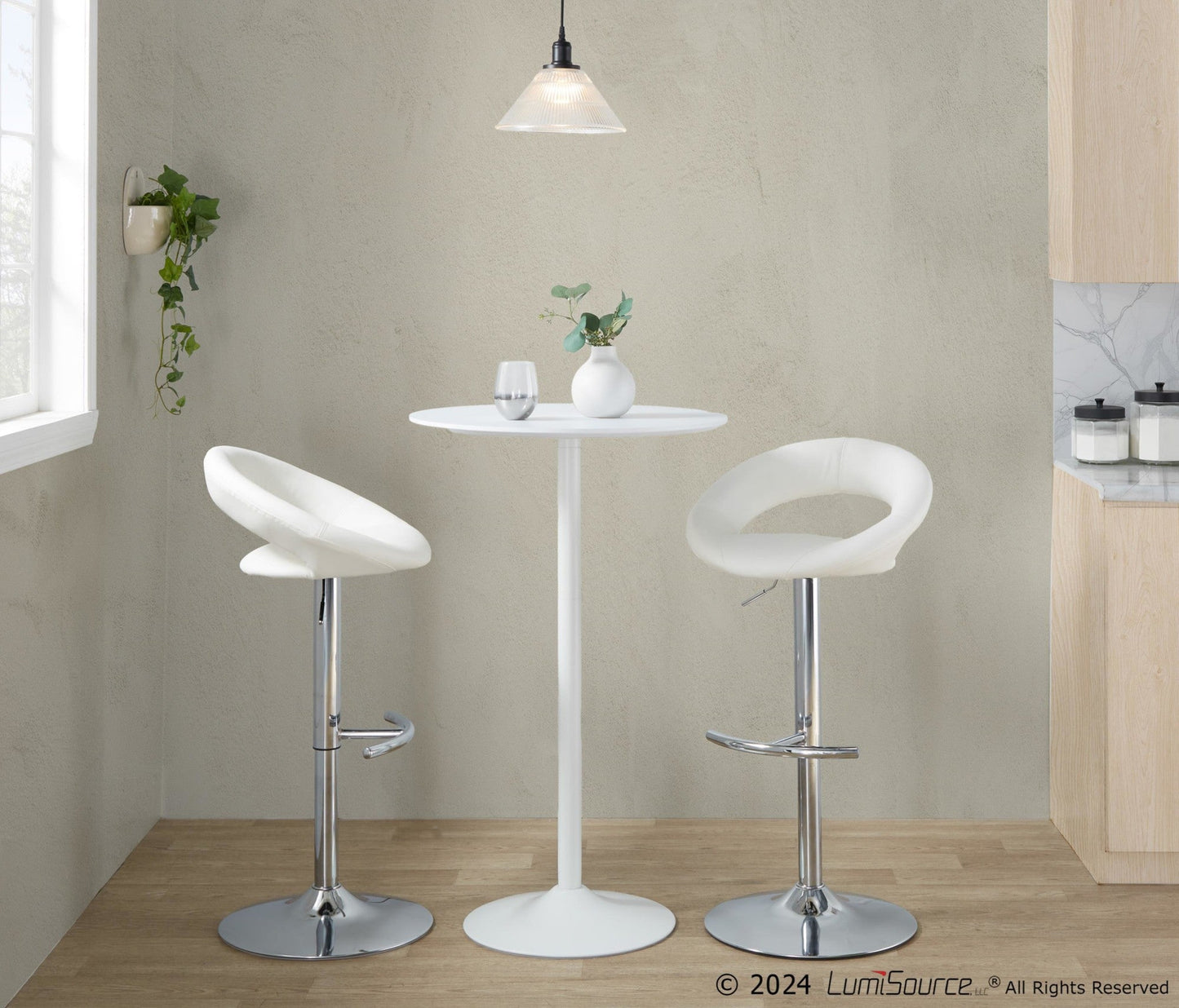 Lumisource Posh Adjustable Barstool - Set of 2