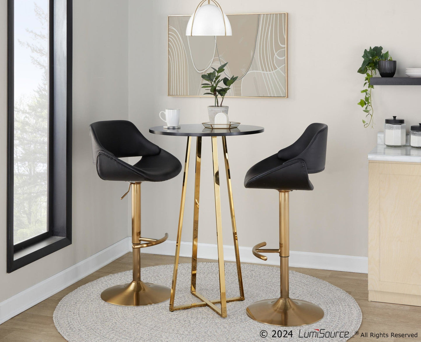 Majestic Office Furniture Adjustable Barstool - Set of 2