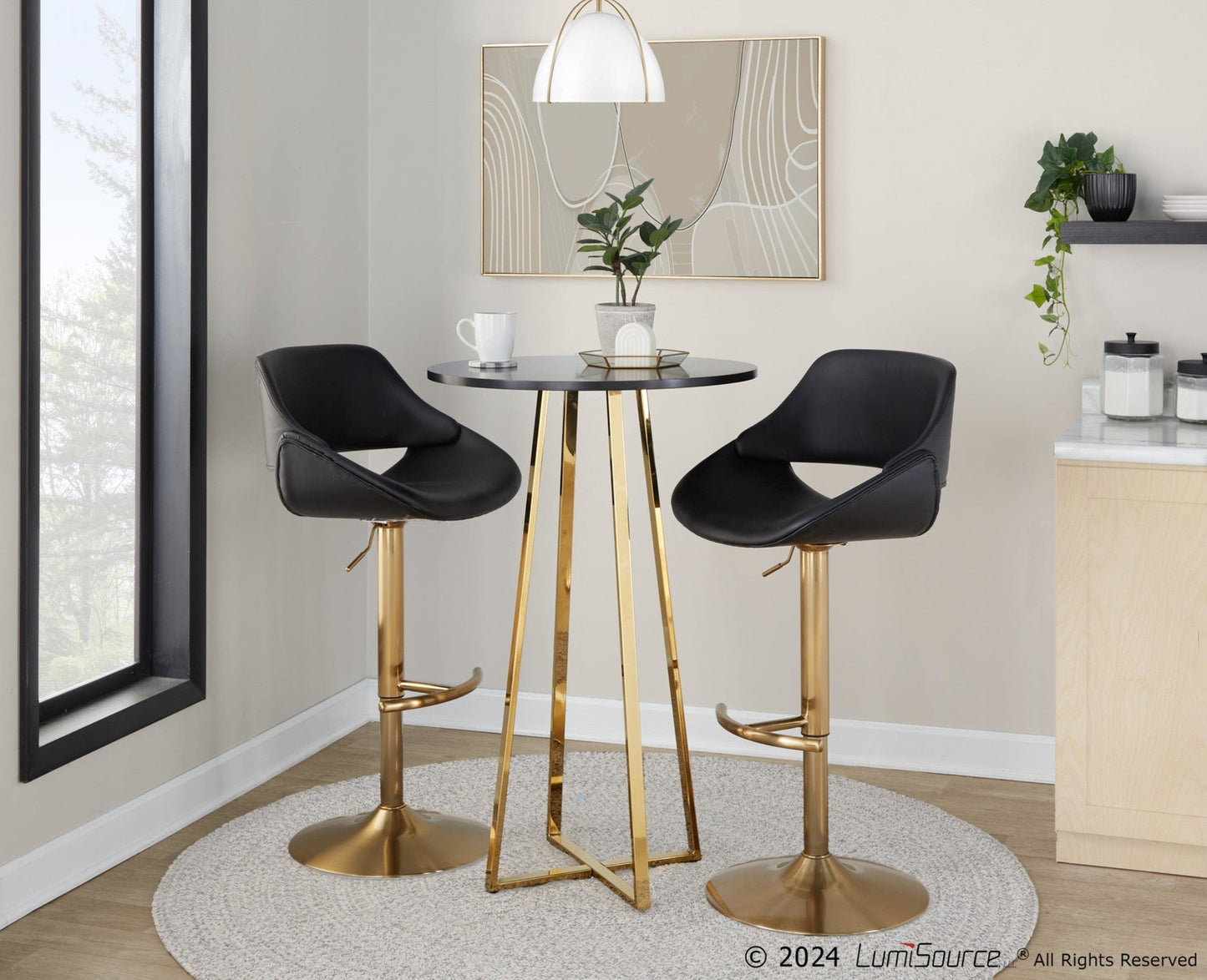 Majestic Office Furniture Adjustable Barstool - Set of 2