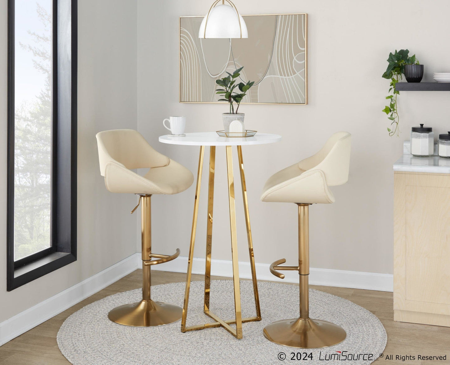Majestic Office Furniture Adjustable Barstool - Set of 2
