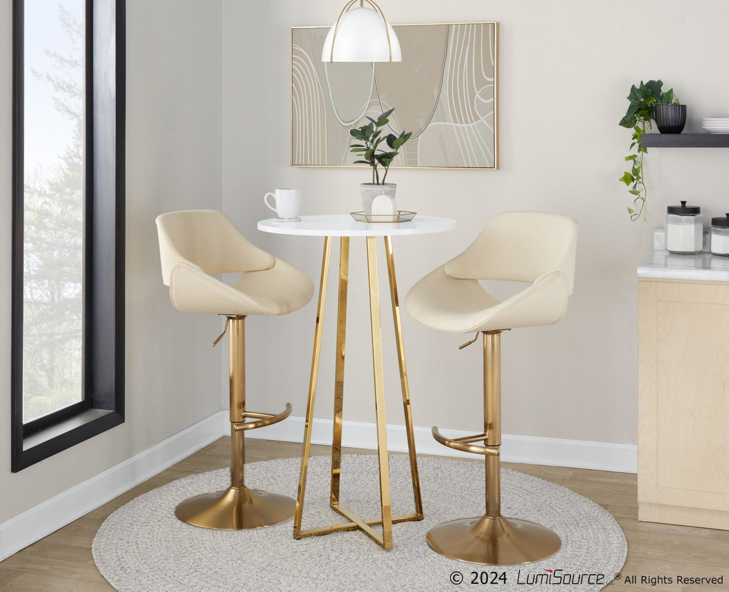 Majestic Office Furniture Adjustable Barstool - Set of 2