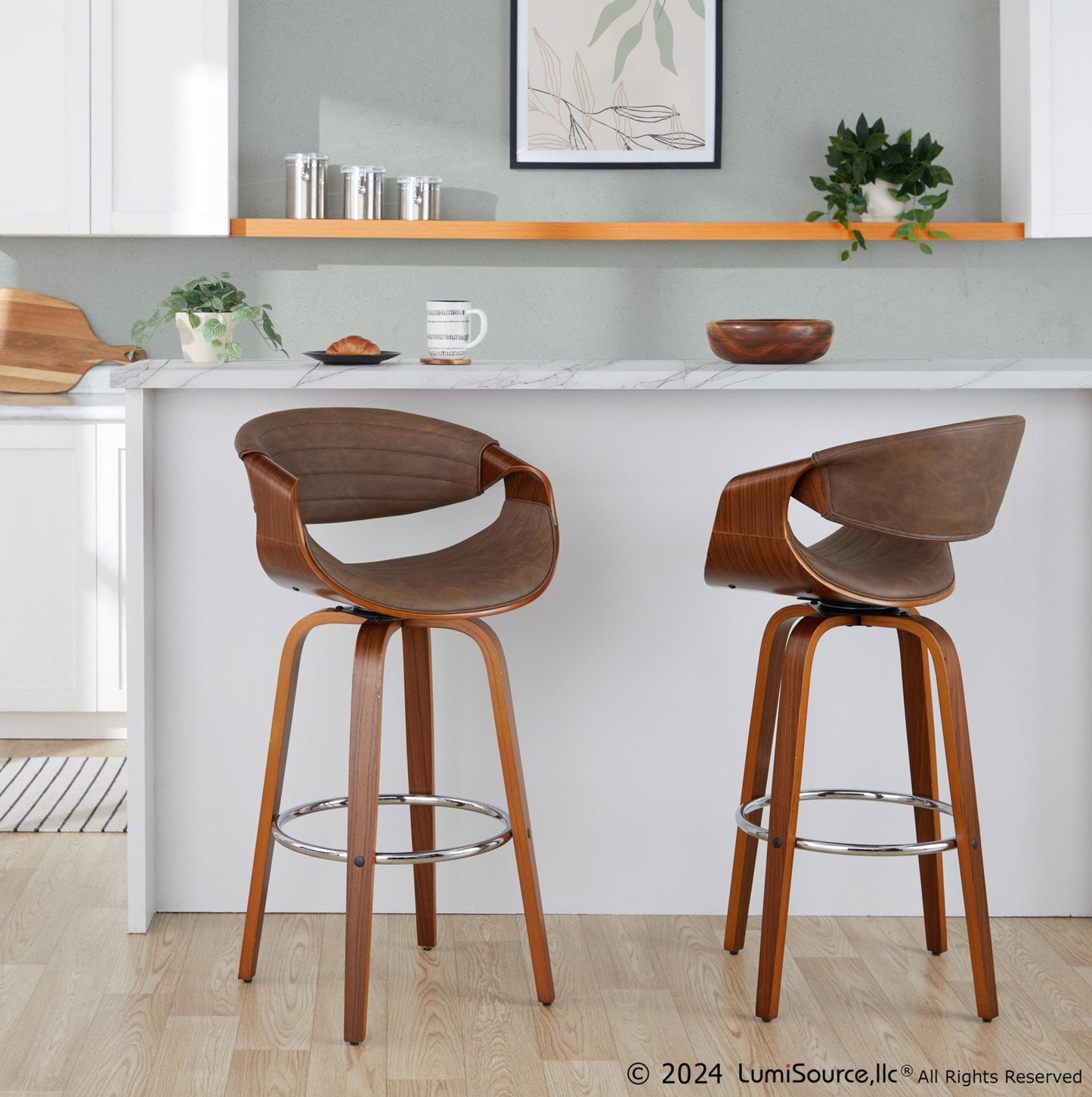 Majestic Office Furniture 30" Fixed-Height Barstool - Set of 2