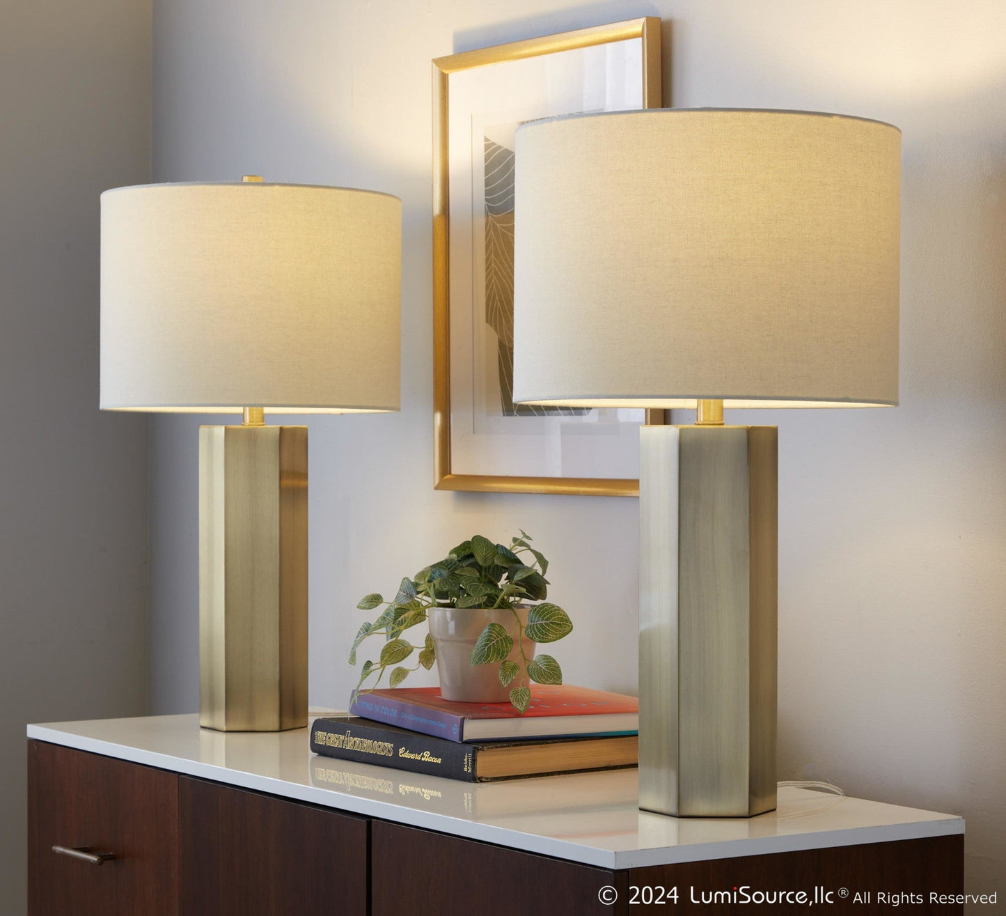 Majestic Office Furniture 26" Metal Table Lamp - Set of 2