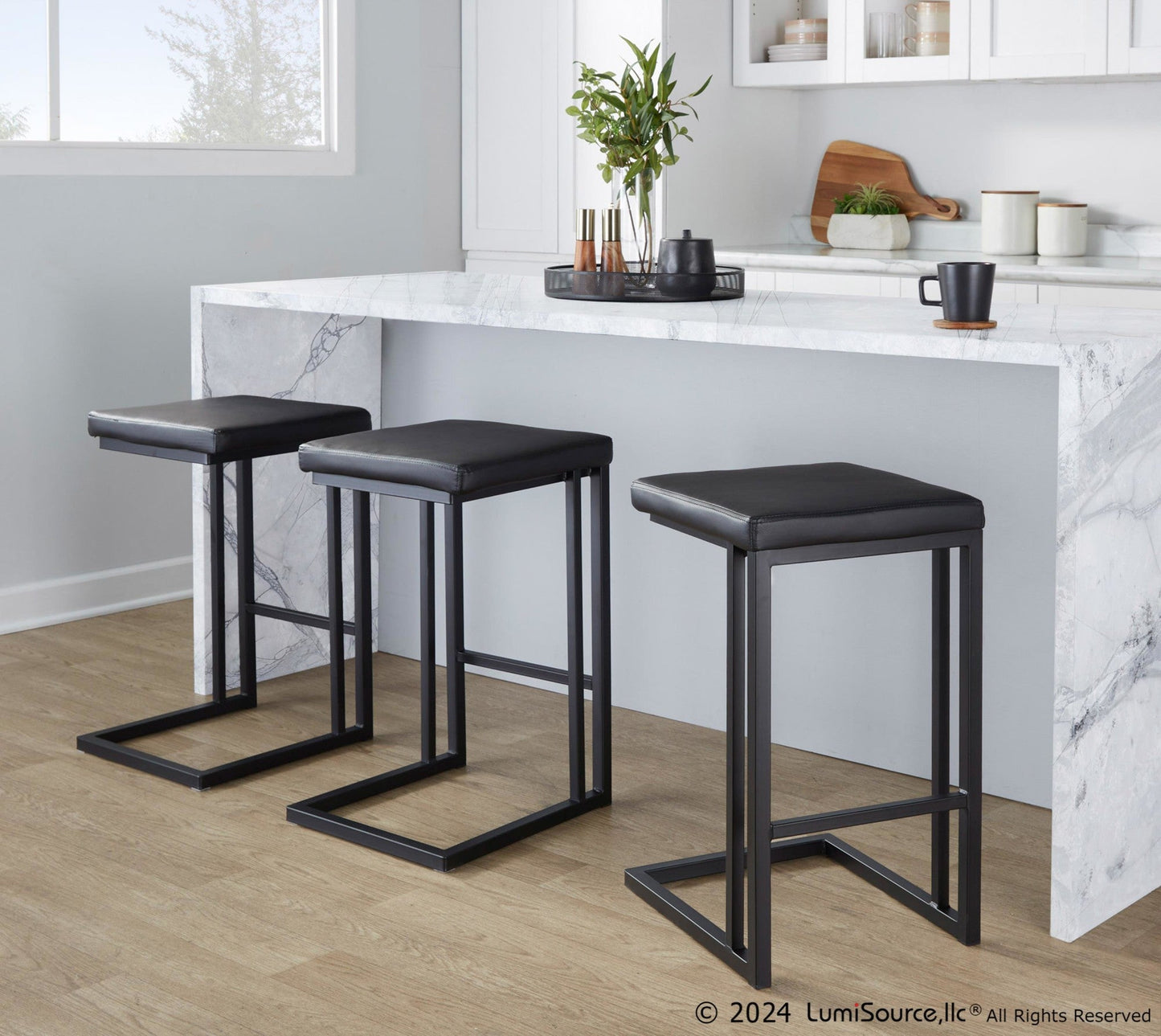 Majestic Office Furniture 26" Fixed-Height Counter Stool - Set of 2