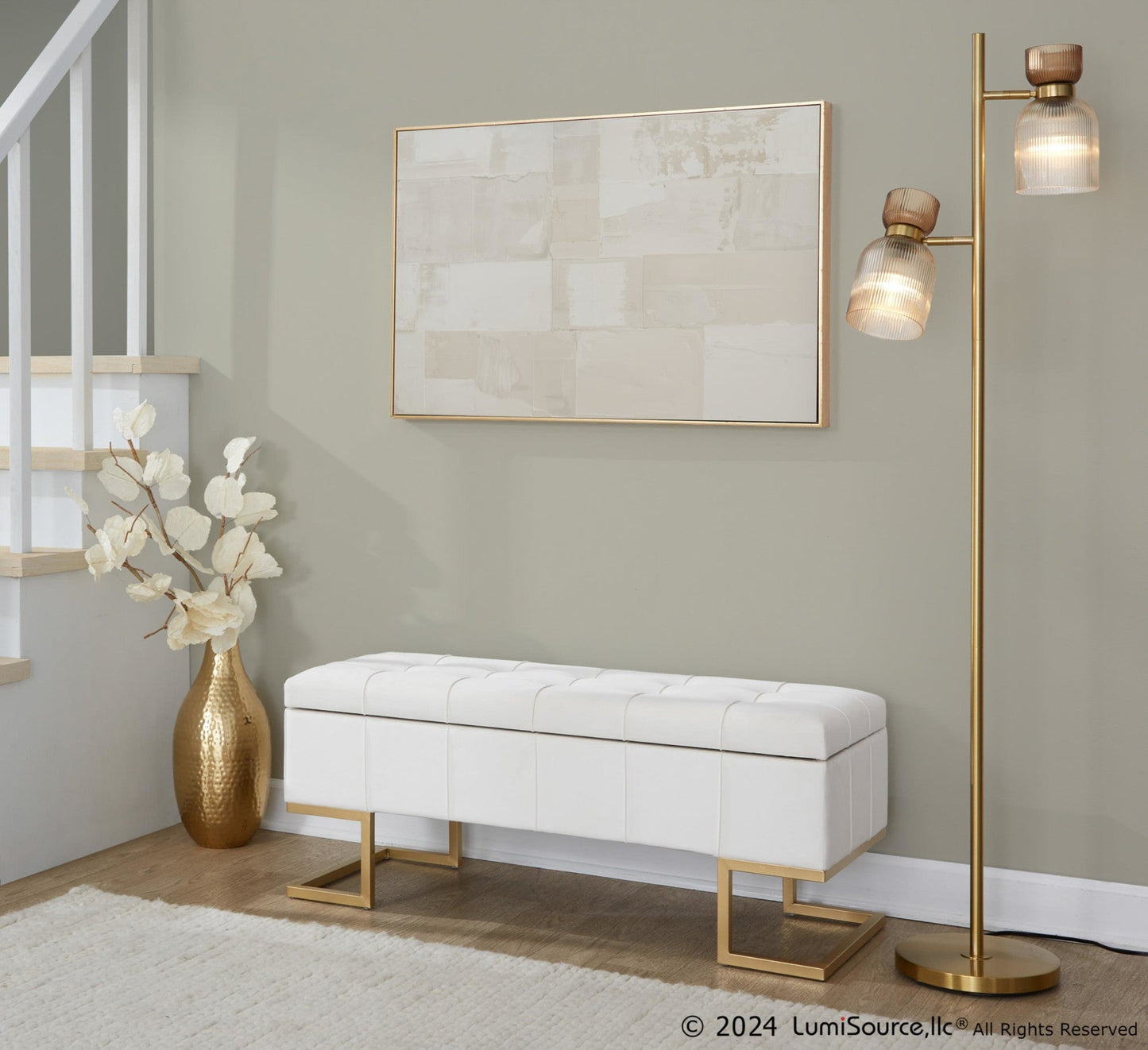 Majestic Office Furniture 62" Metal Floor Lamp