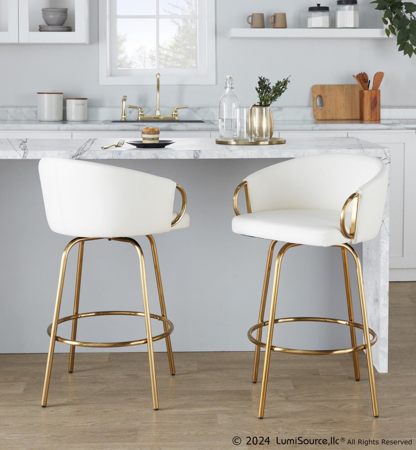 Majestic Office Furniture 26" Fixed-Height Counter Stool - Set of 2