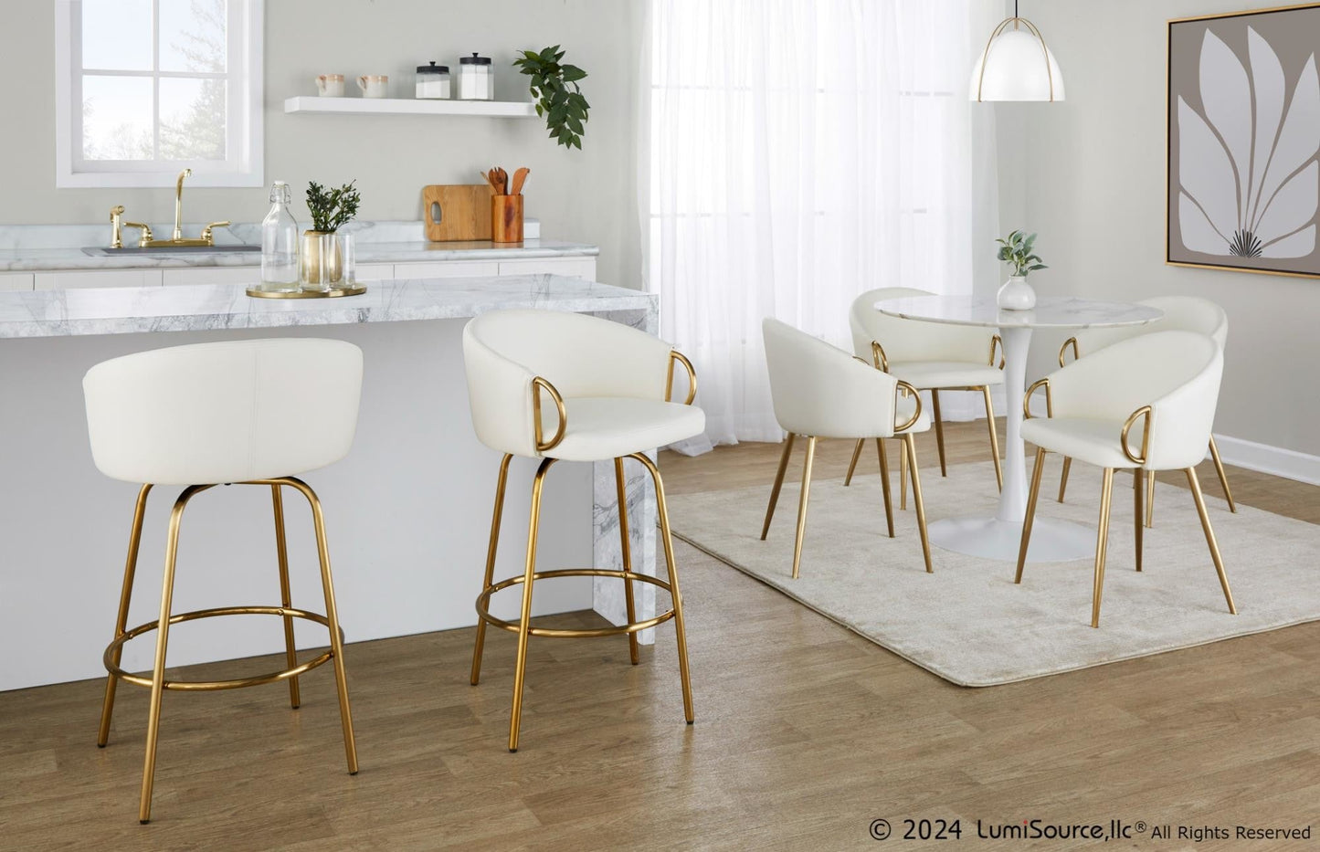 Majestic Office Furniture 26" Fixed-Height Counter Stool - Set of 2