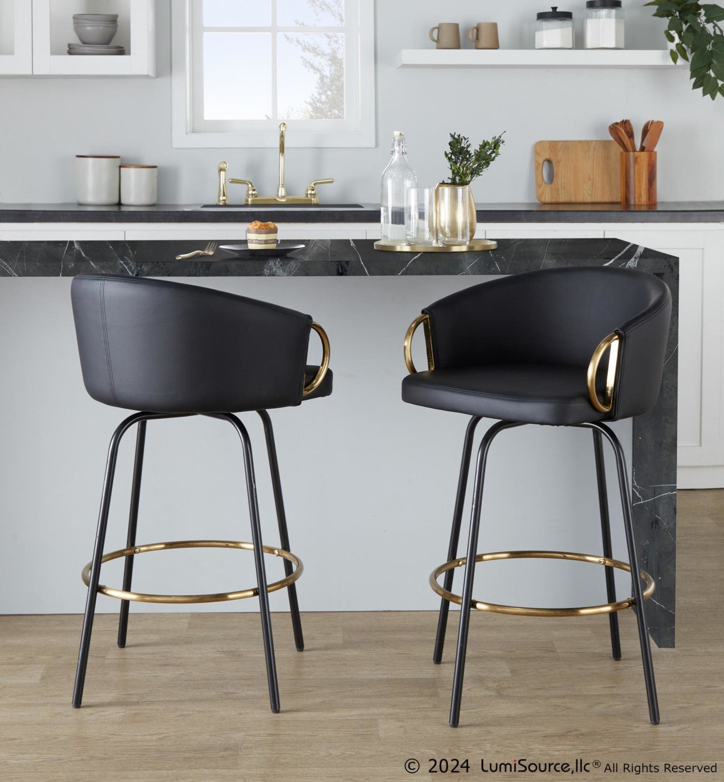 Majestic Office Furniture 26" Fixed-Height Counter Stool - Set of 2
