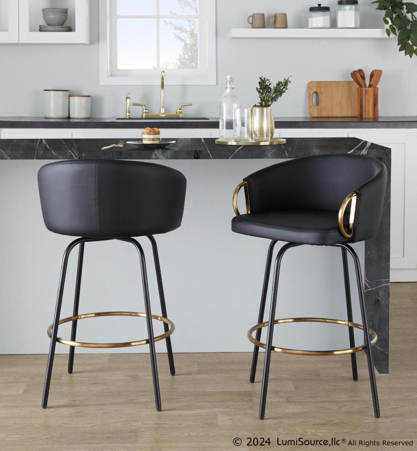 Majestic Office Furniture 26" Fixed-Height Counter Stool - Set of 2