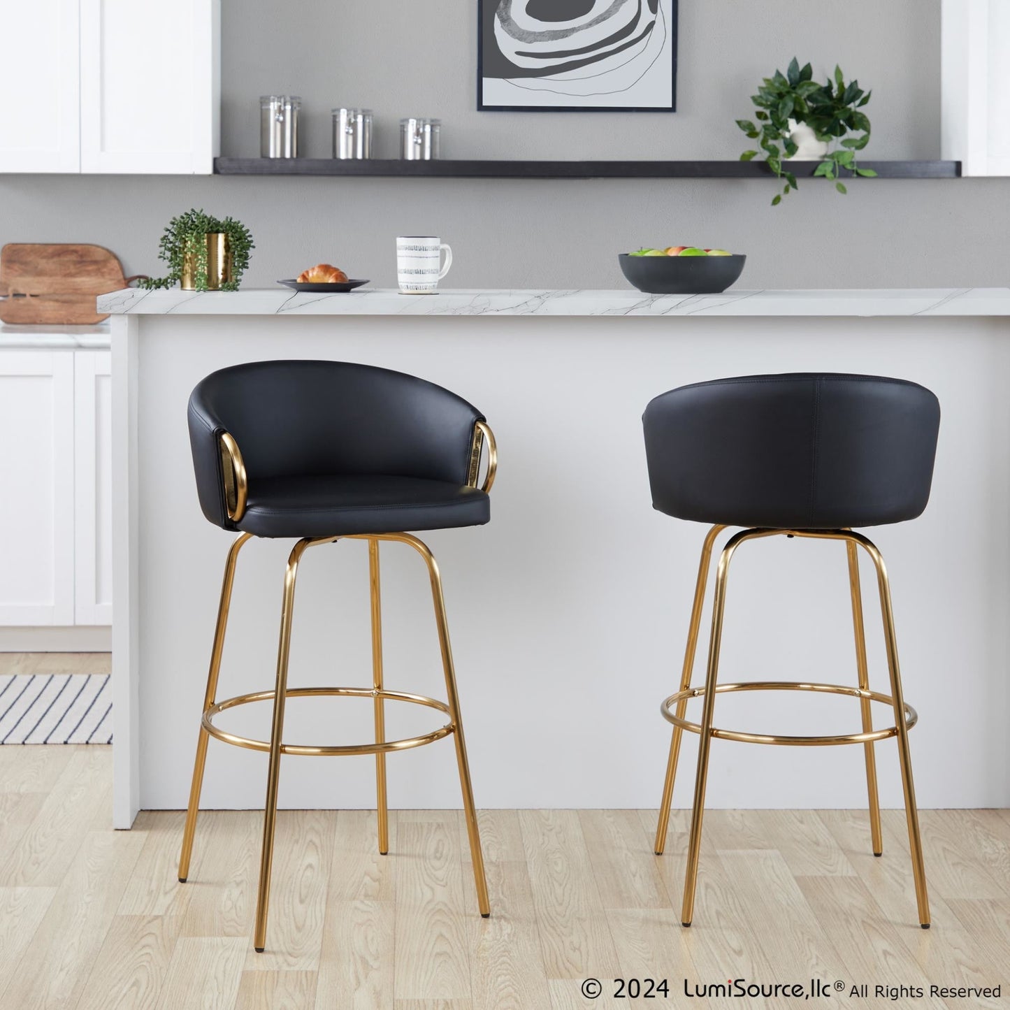 Majestic Office Furniture 30" Fixed-Height Barstool - Set of 2