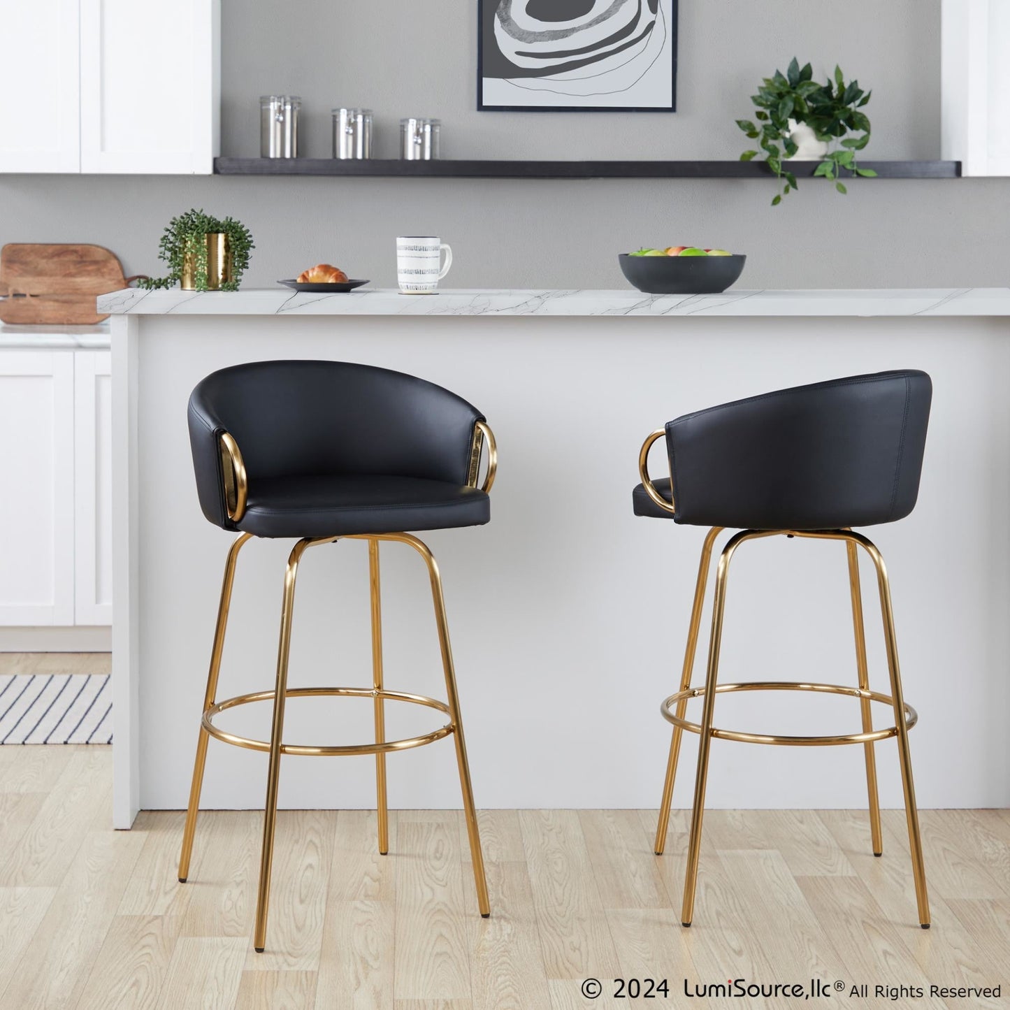 Majestic Office Furniture 30" Fixed-Height Barstool - Set of 2