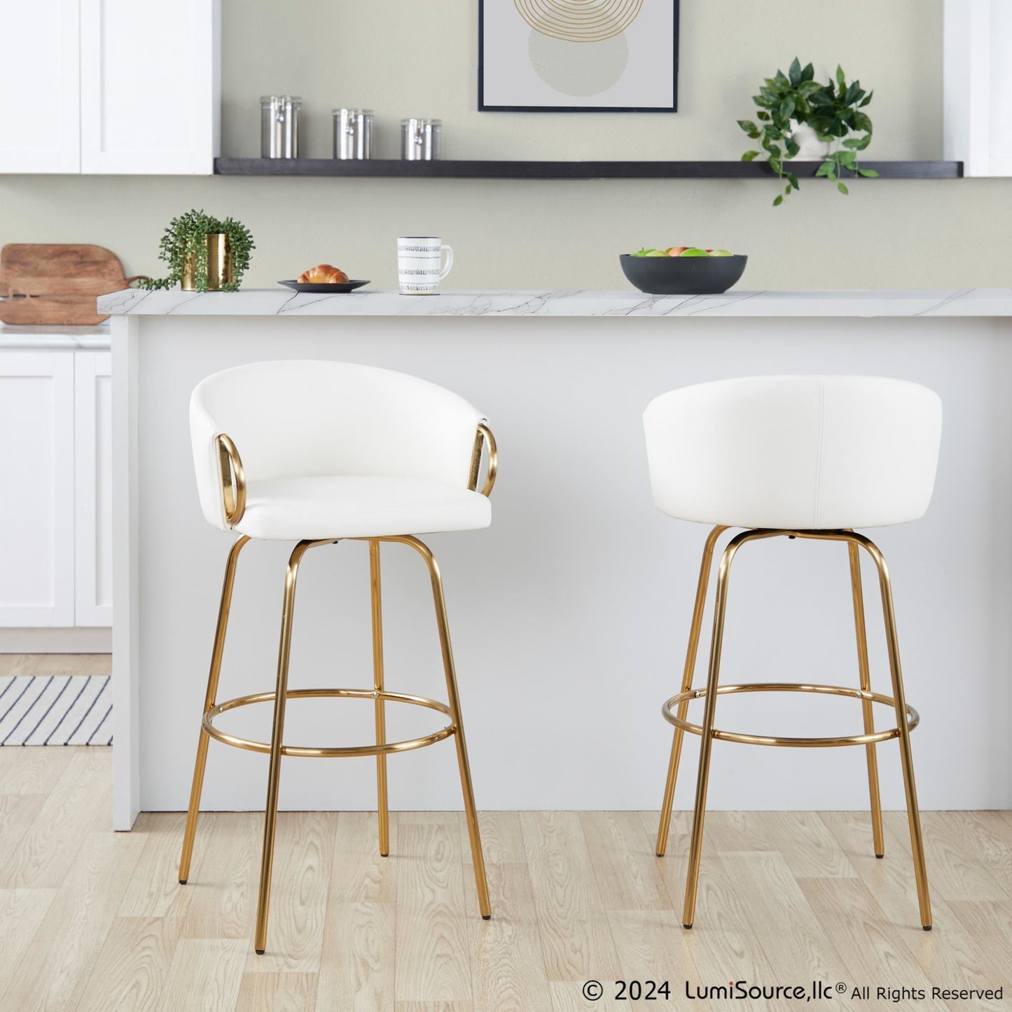 Majestic Office Furniture 30" Fixed-Height Barstool - Set of 2