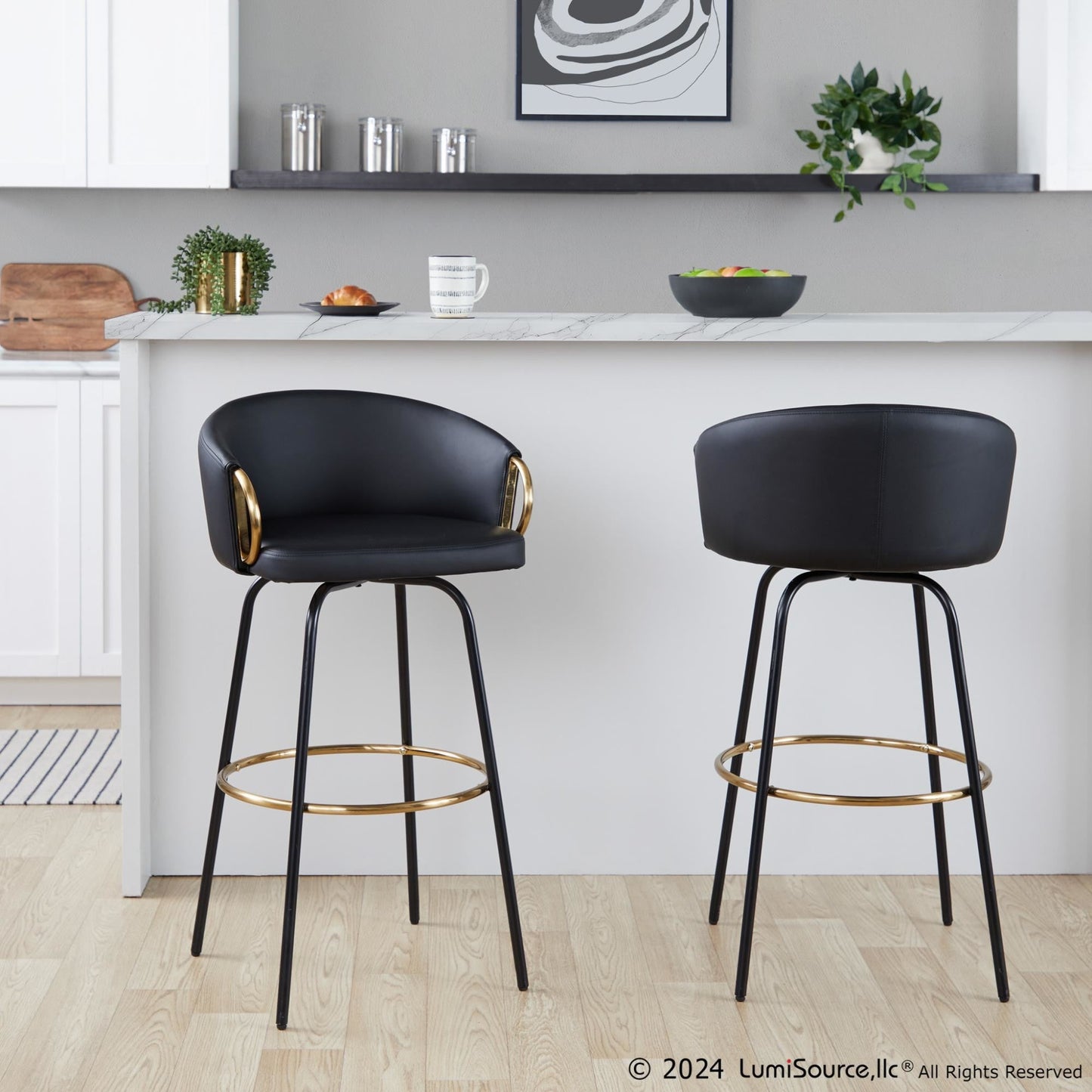Majestic Office Furniture 30" Fixed-Height Barstool - Set of 2