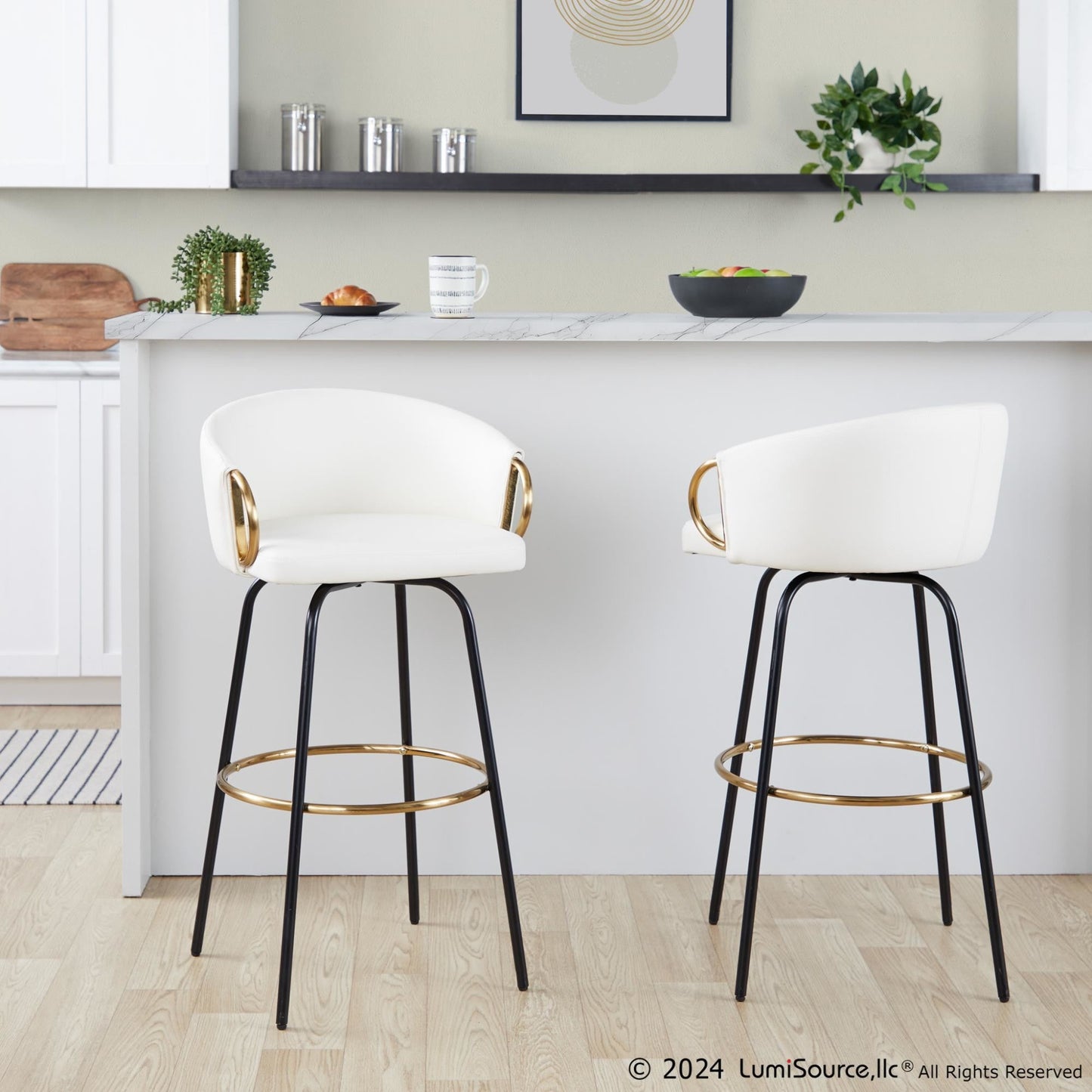 Majestic Office Furniture 30" Fixed-Height Barstool - Set of 2