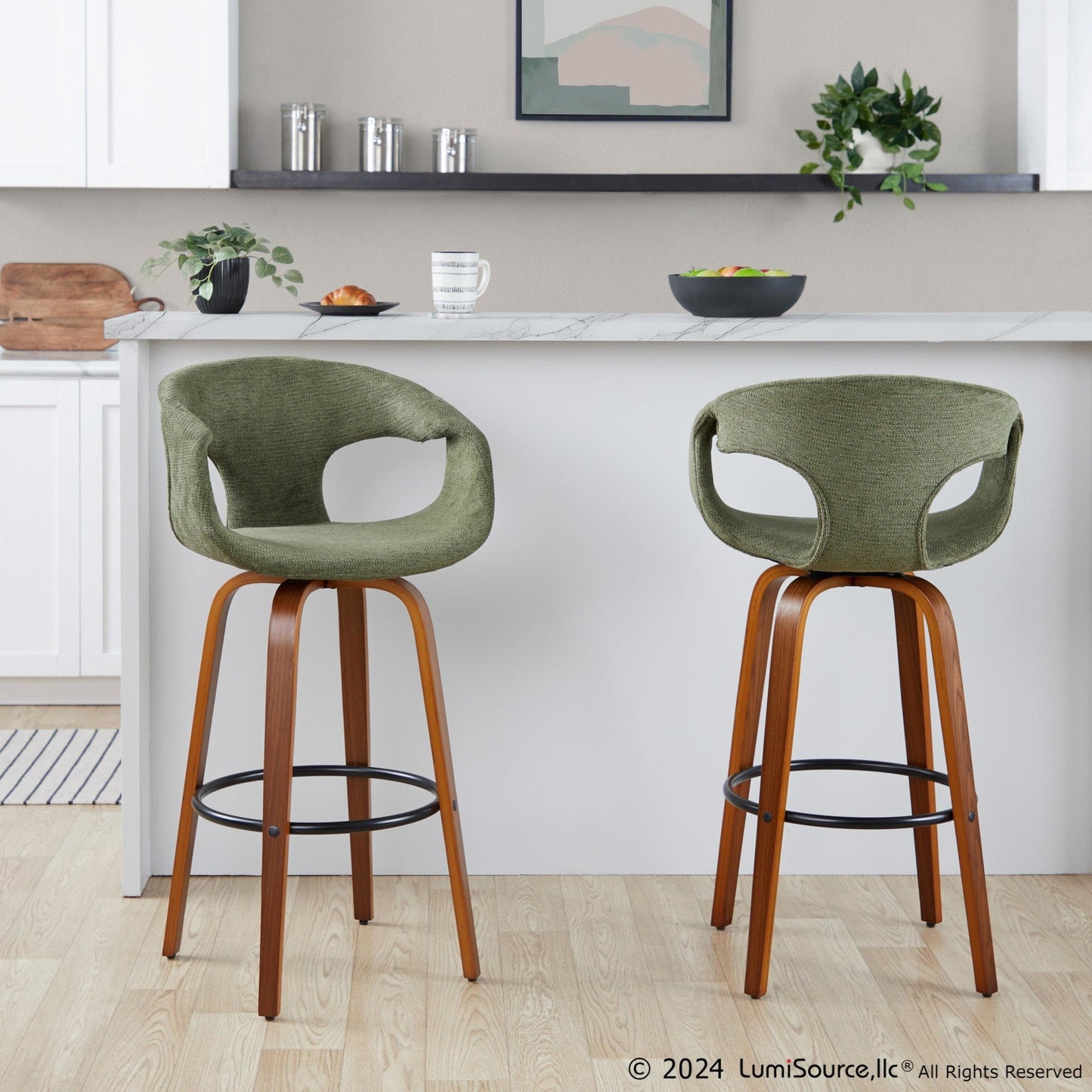 Majestic Office Furniture 30" Fixed-Height Barstool - Set of 2