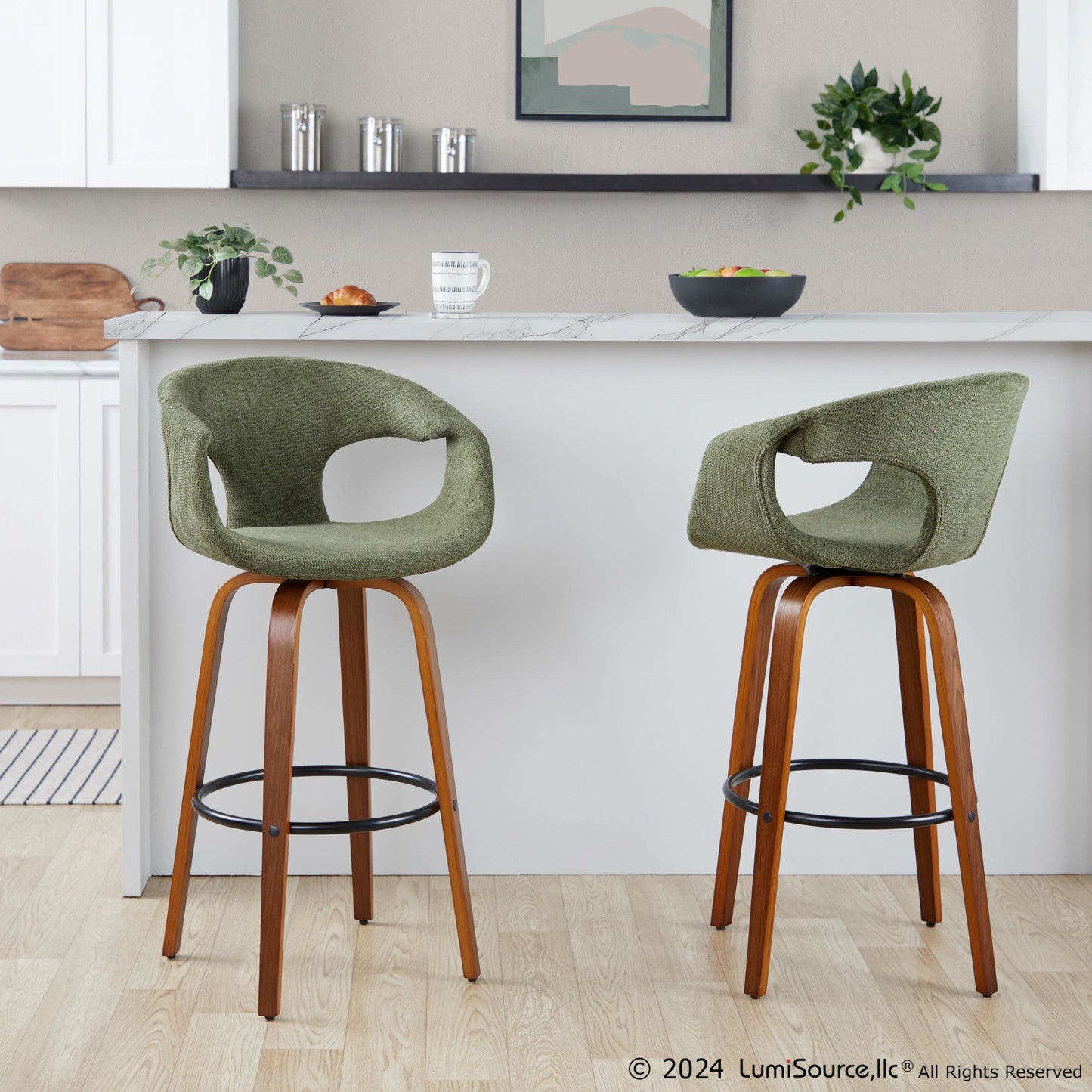 Majestic Office Furniture 30" Fixed-Height Barstool - Set of 2