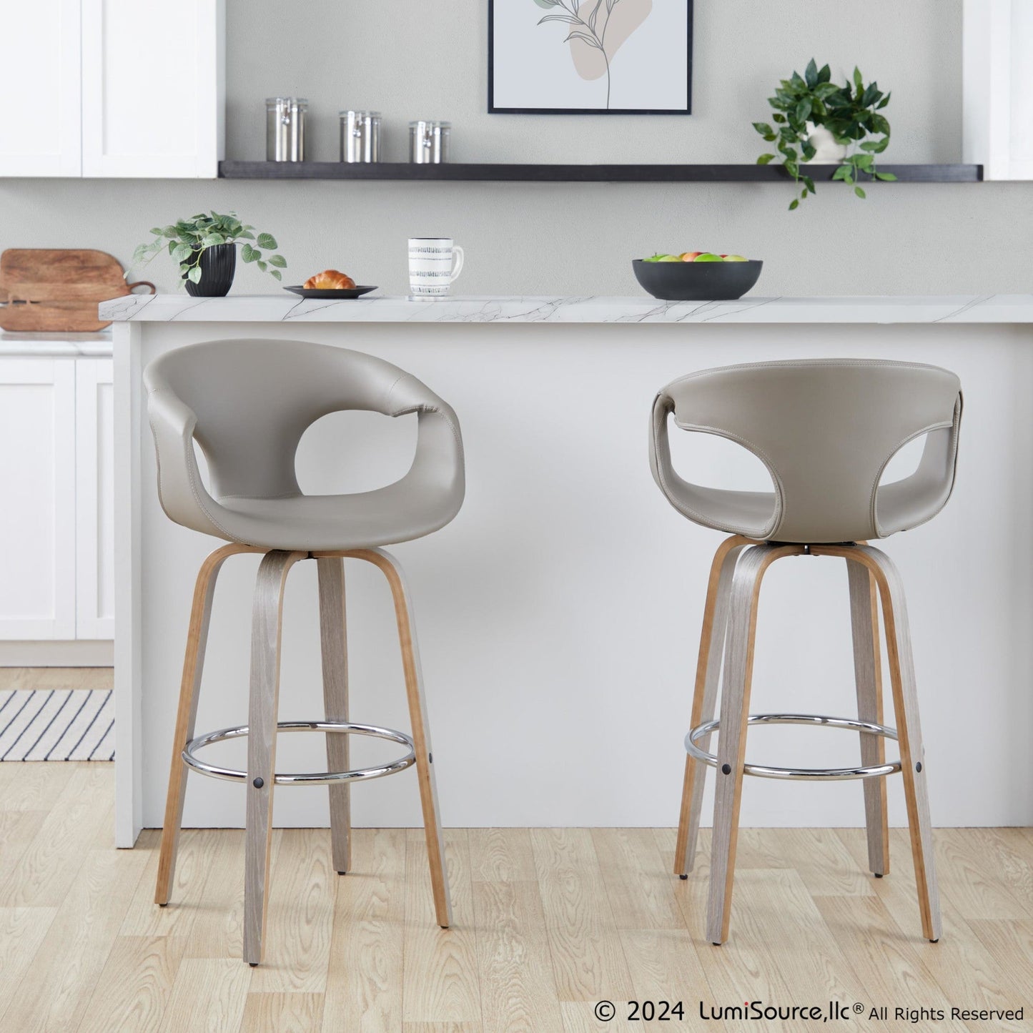 Majestic Office Furniture 30" Fixed-Height Barstool - Set of 2