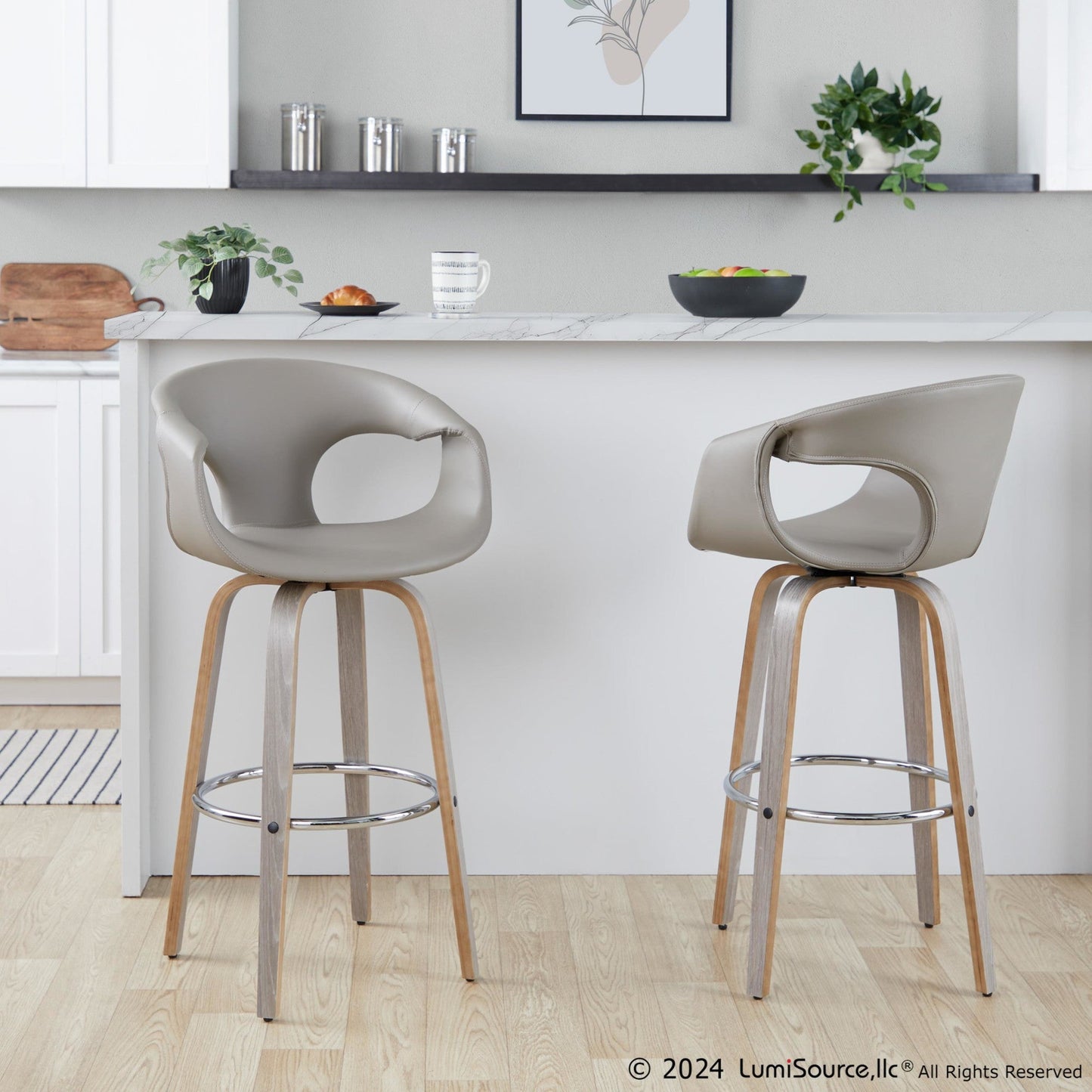 Majestic Office Furniture 30" Fixed-Height Barstool - Set of 2