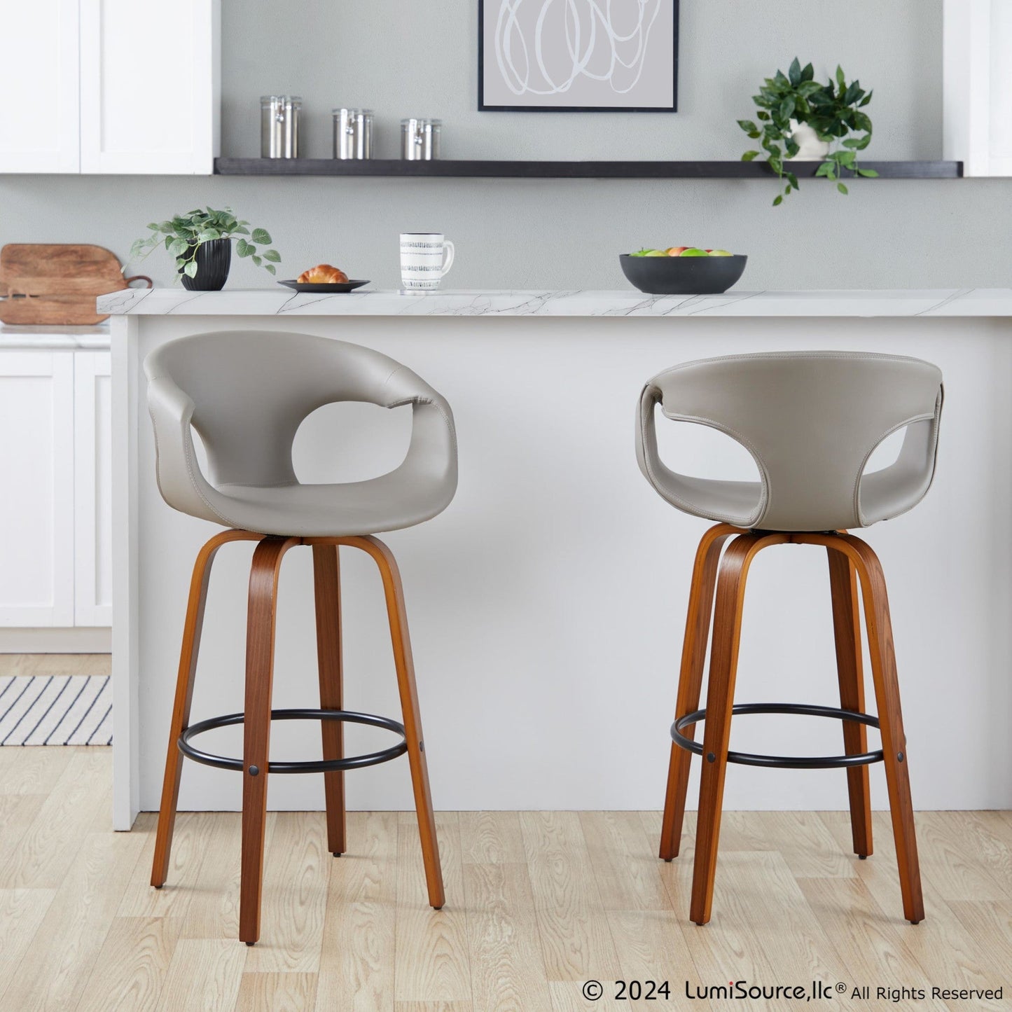 Majestic Office Furniture 30" Fixed-Height Barstool - Set of 2