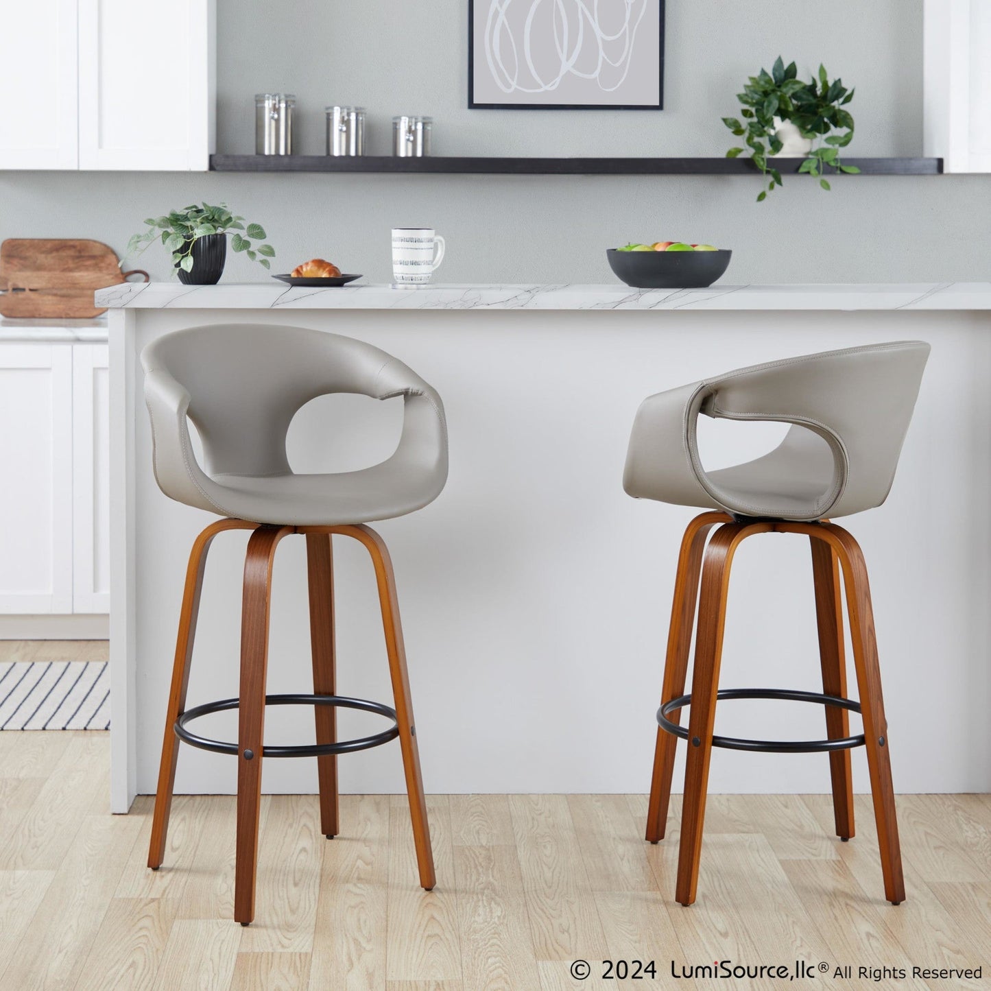 Majestic Office Furniture 30" Fixed-Height Barstool - Set of 2