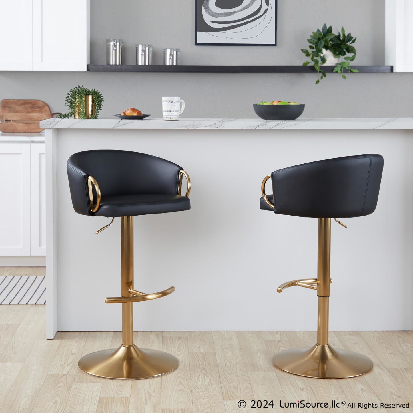 Majestic Office Furniture Adjustable Barstool - Set of 2