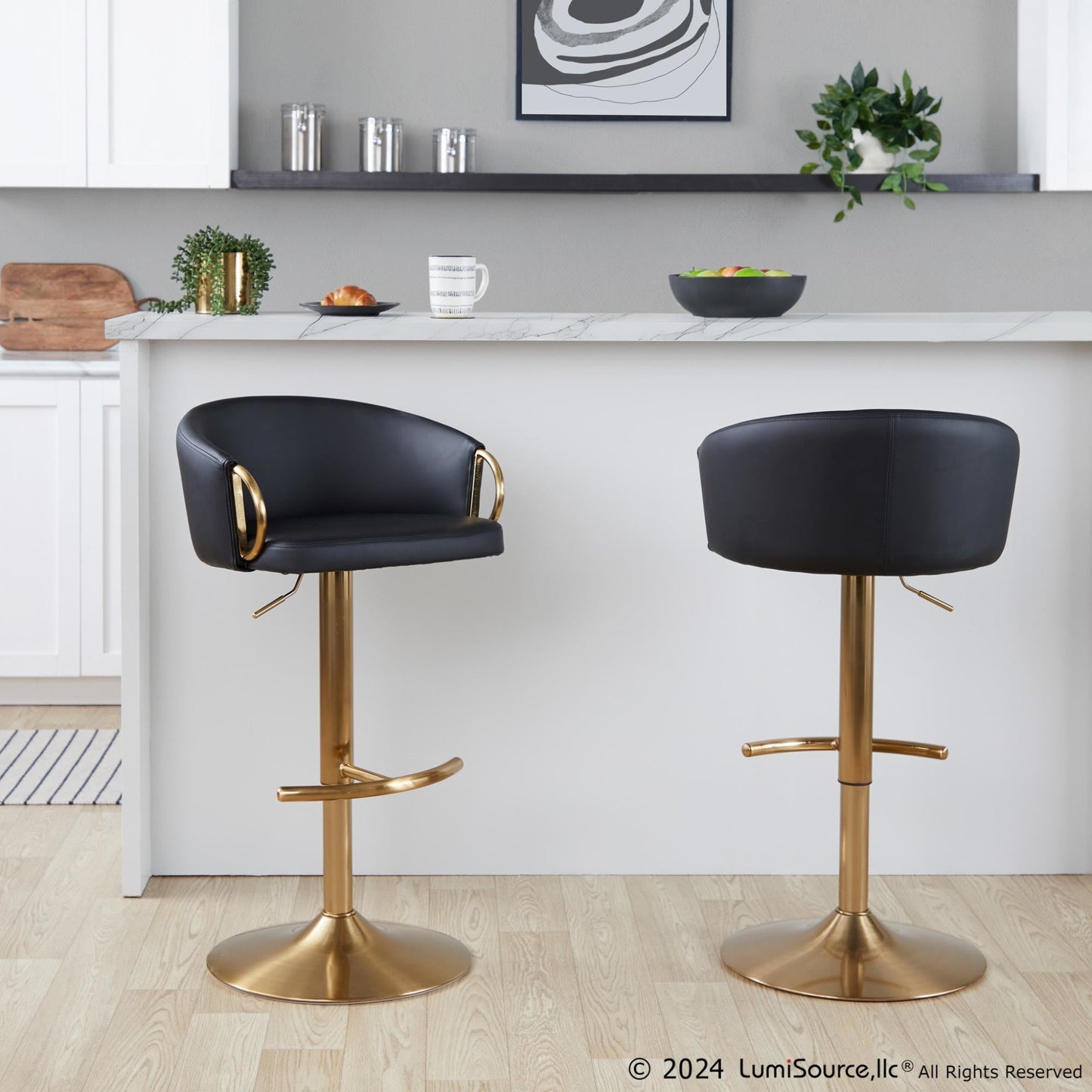 Majestic Office Furniture Adjustable Barstool - Set of 2