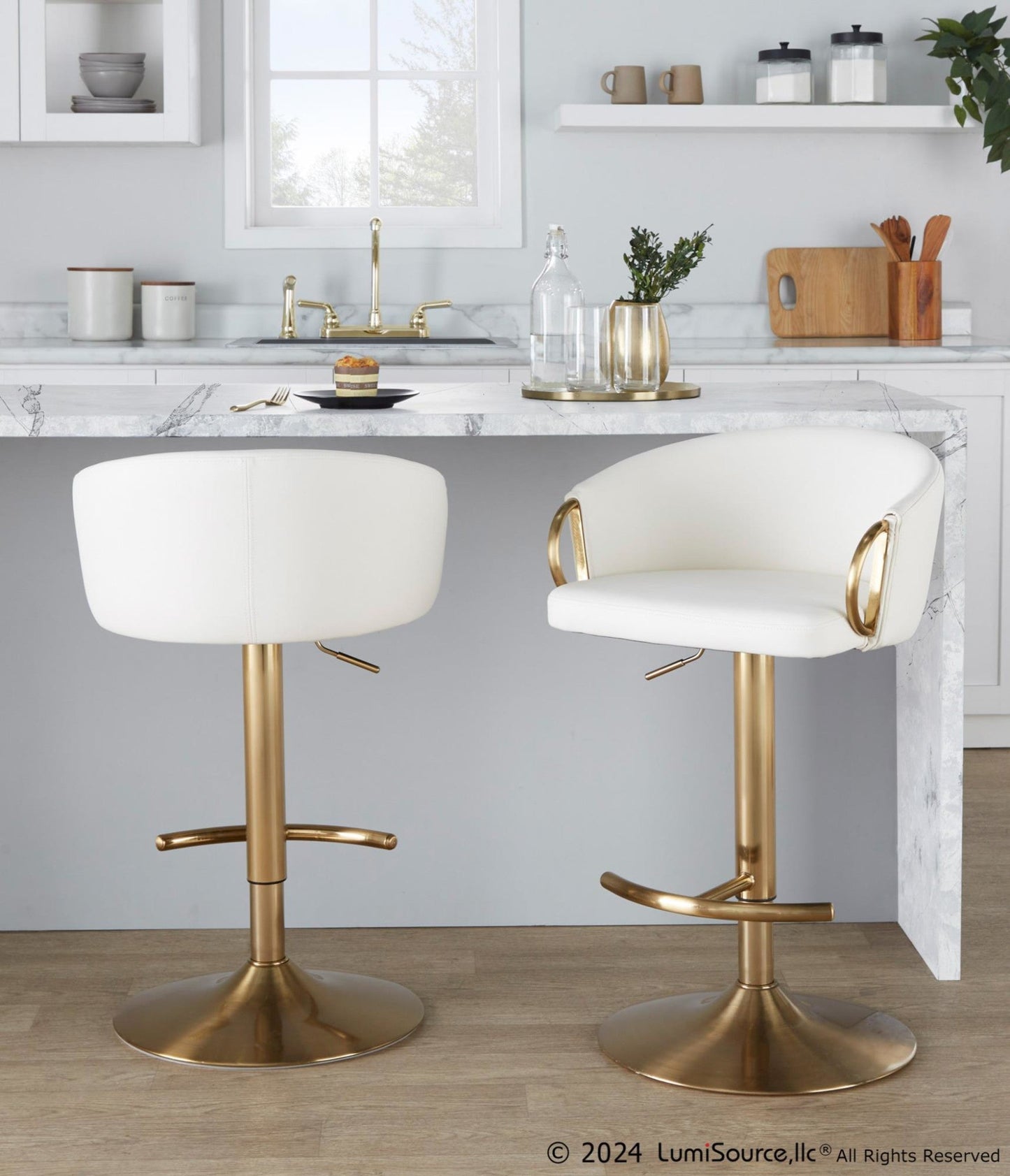 Majestic Office Furniture Adjustable Barstool - Set of 2