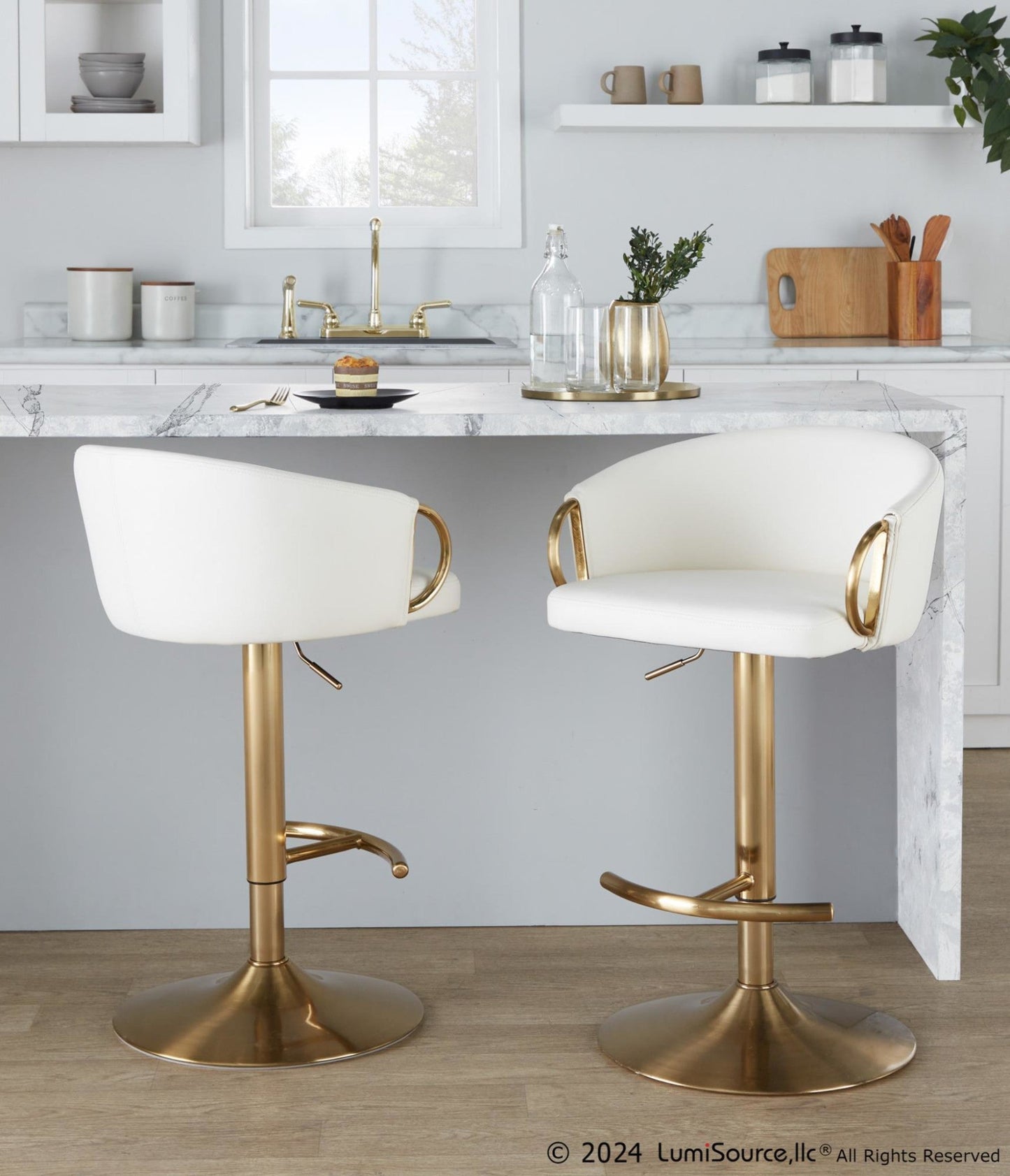 Majestic Office Furniture Adjustable Barstool - Set of 2