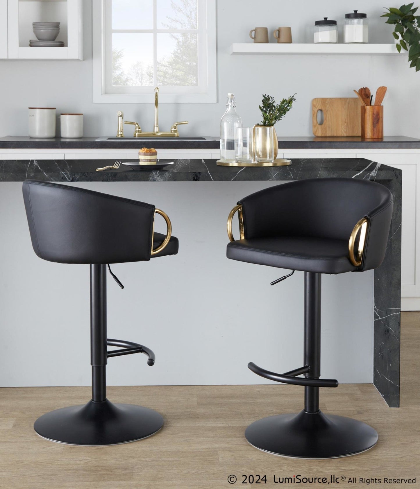 Majestic Office Furniture Adjustable Barstool - Set of 2