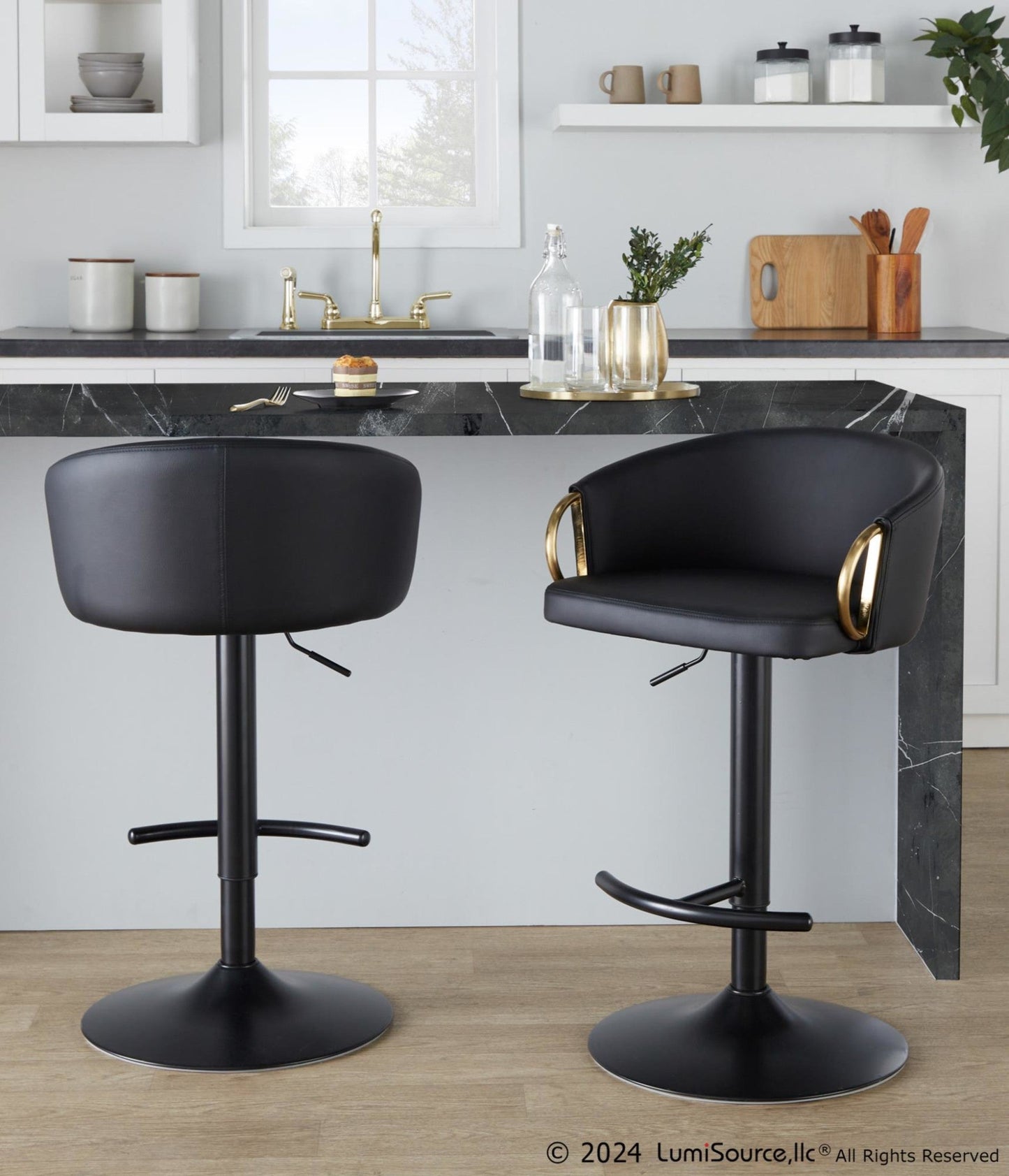 Majestic Office Furniture Adjustable Barstool - Set of 2