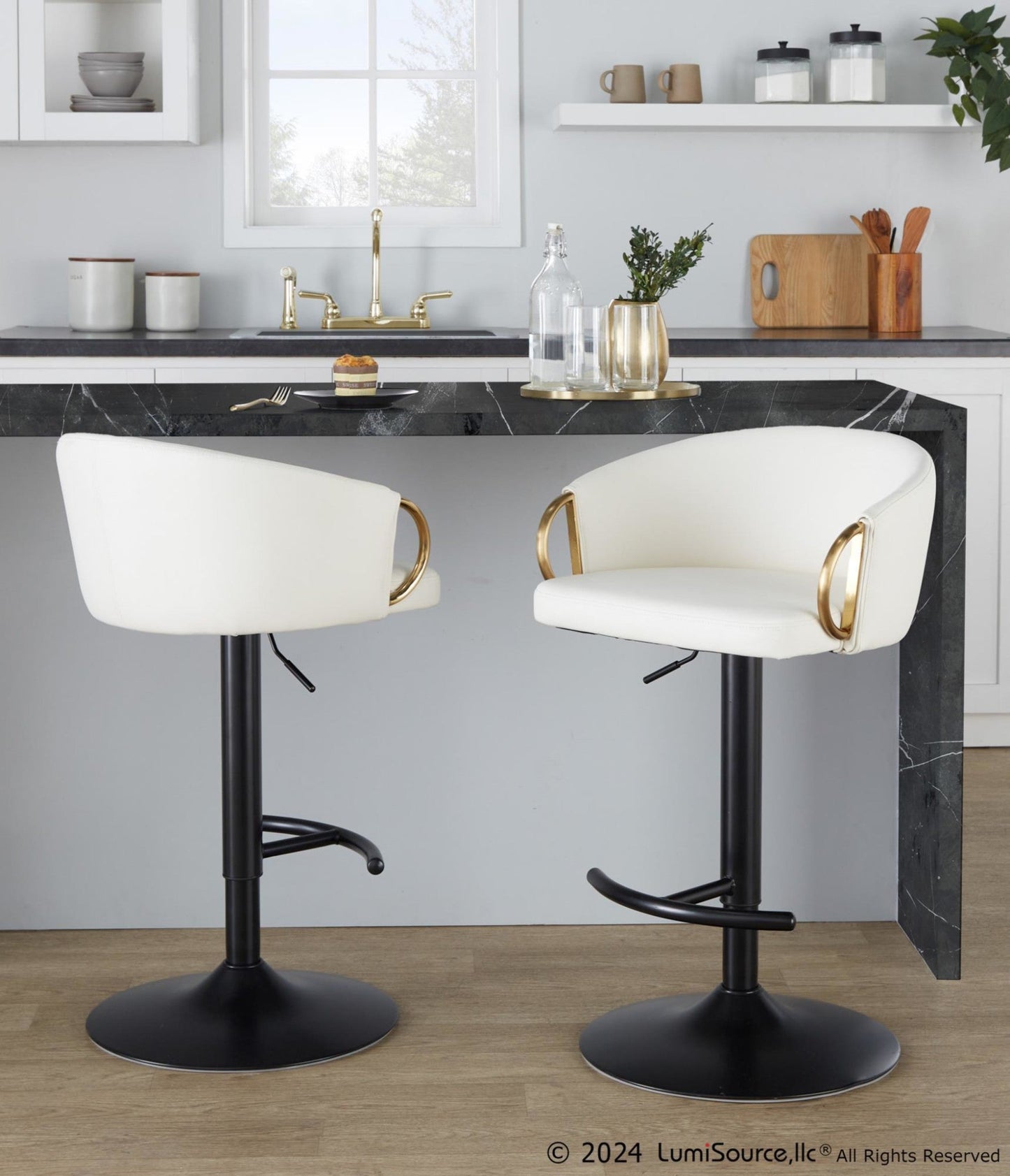 Majestic Office Furniture Adjustable Barstool - Set of 2