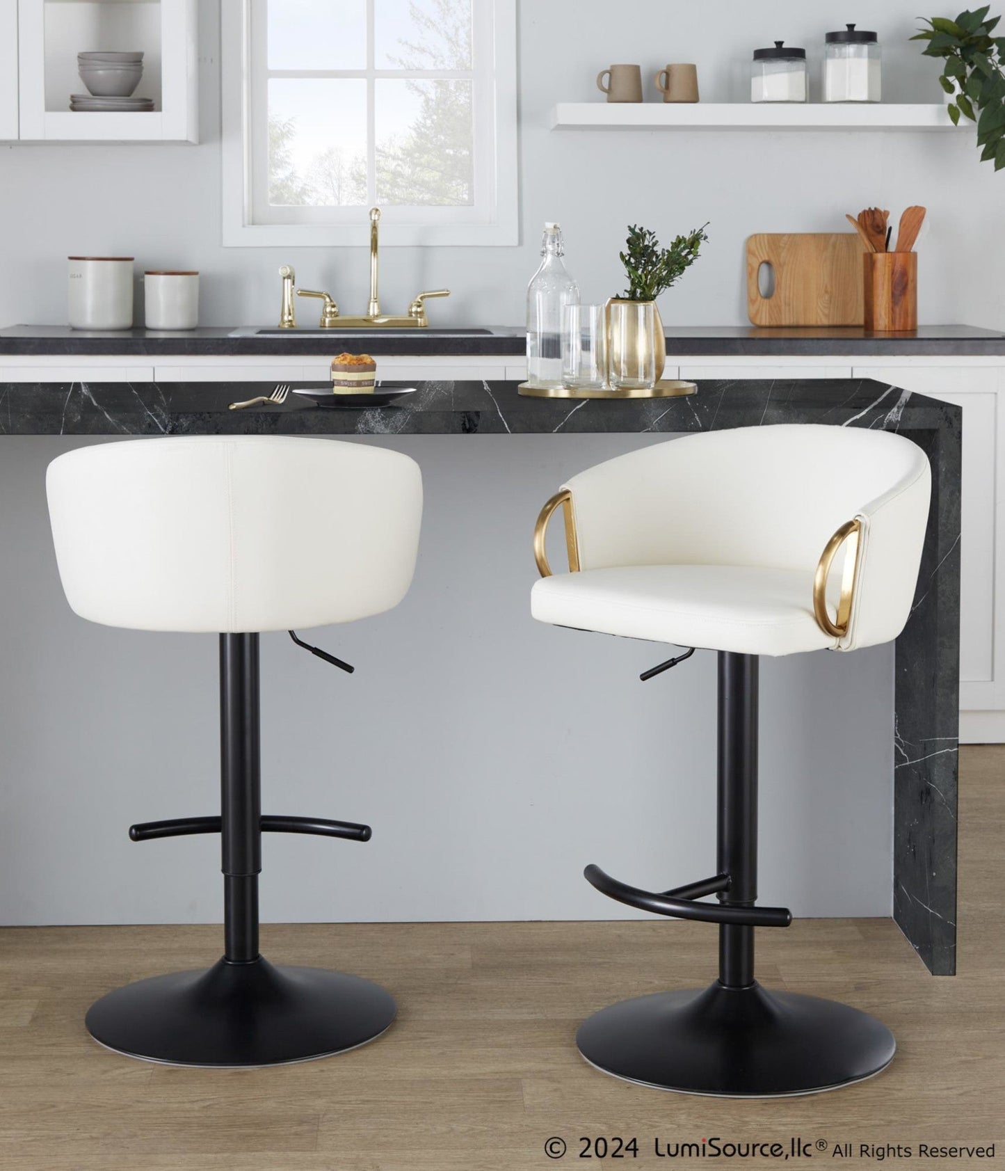 Majestic Office Furniture Adjustable Barstool - Set of 2