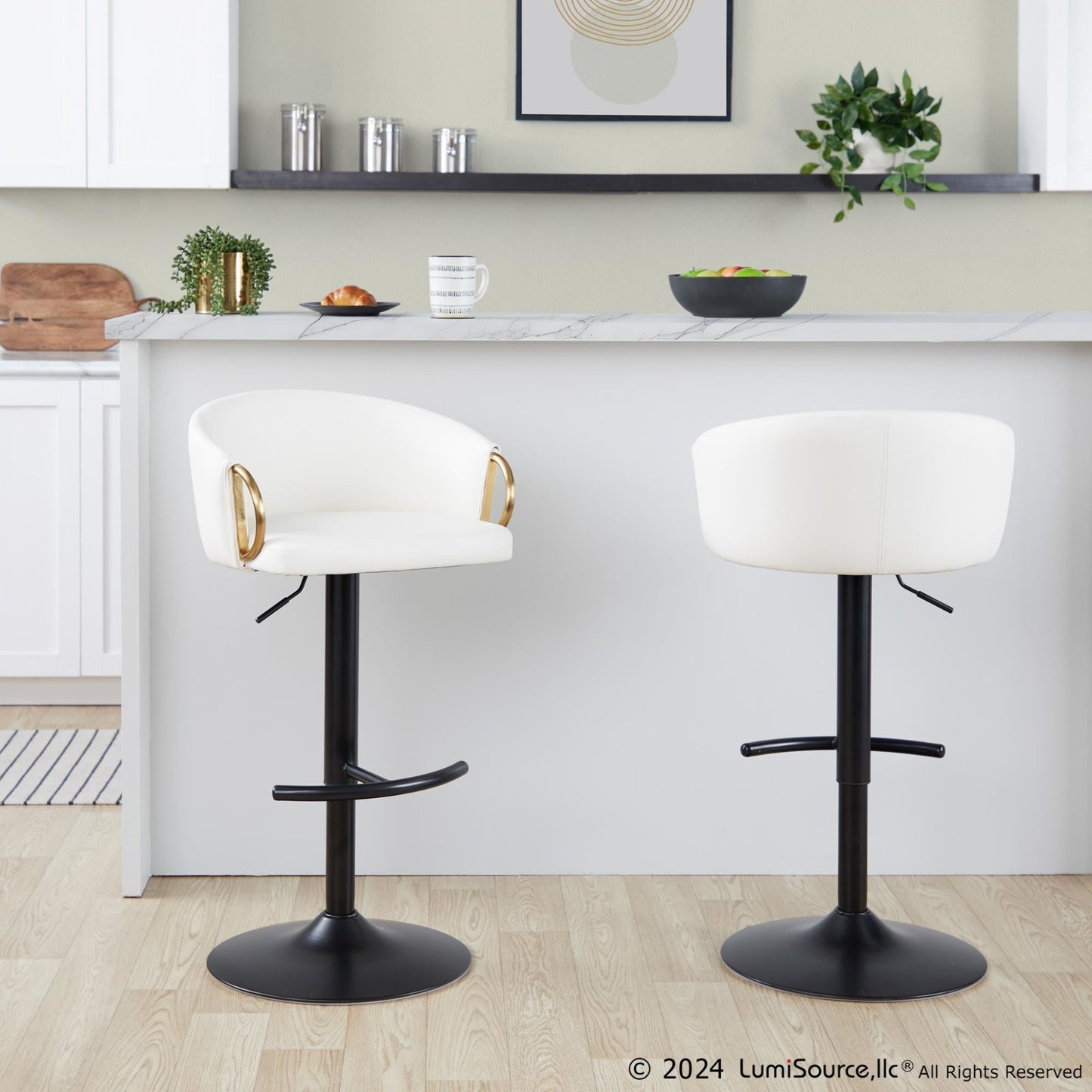 Majestic Office Furniture Adjustable Barstool - Set of 2
