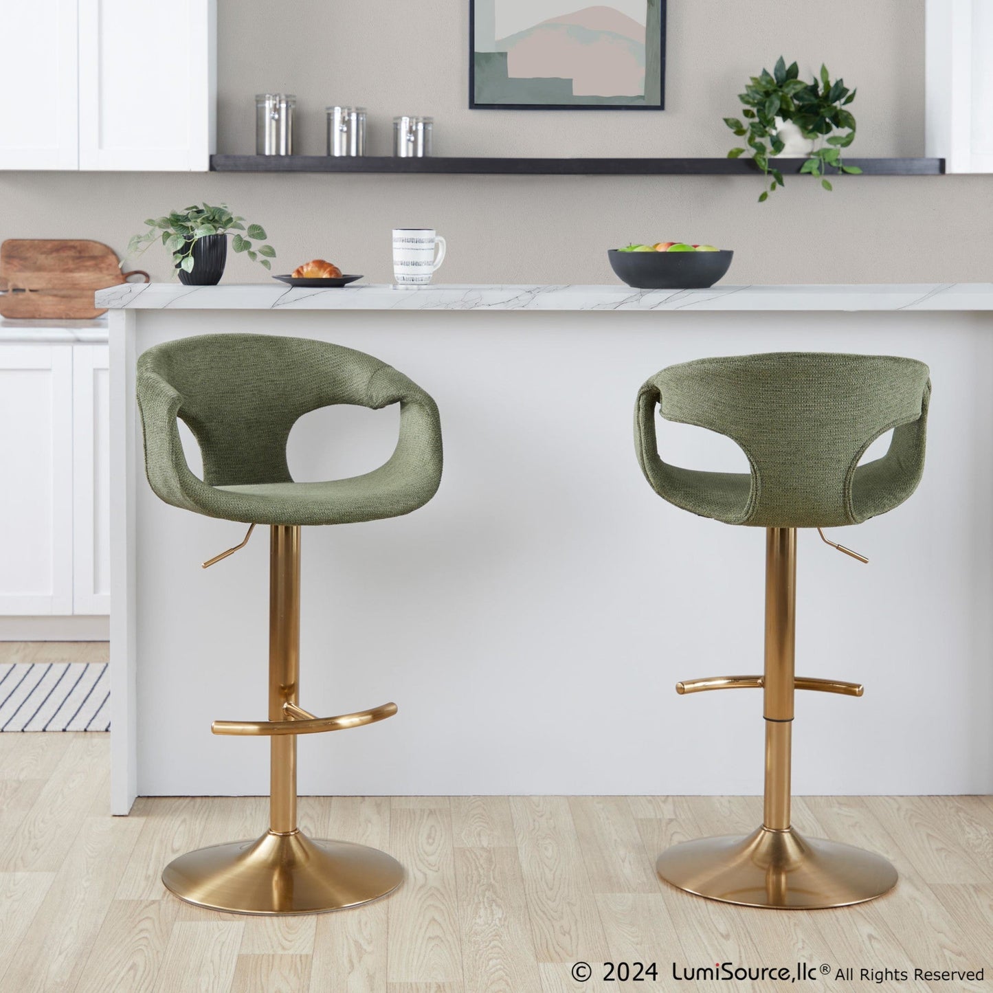 Majestic Office Furniture Adjustable Barstool - Set of 2