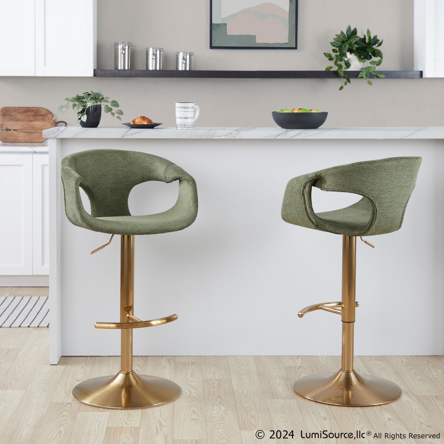 Majestic Office Furniture Adjustable Barstool - Set of 2