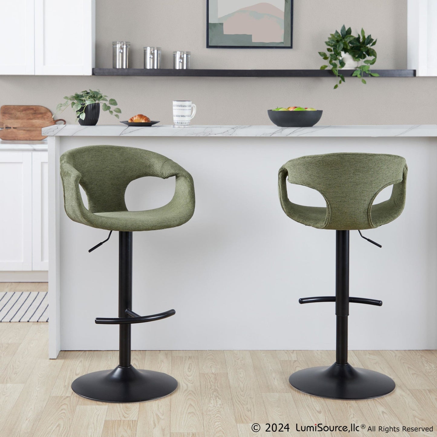 Majestic Office Furniture Adjustable Barstool - Set of 2