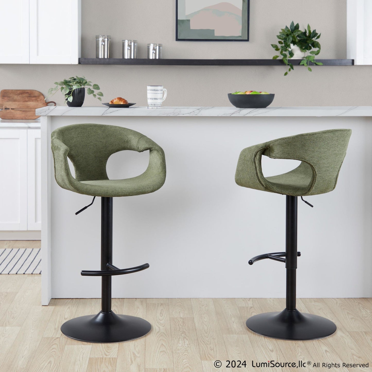 Majestic Office Furniture Adjustable Barstool - Set of 2