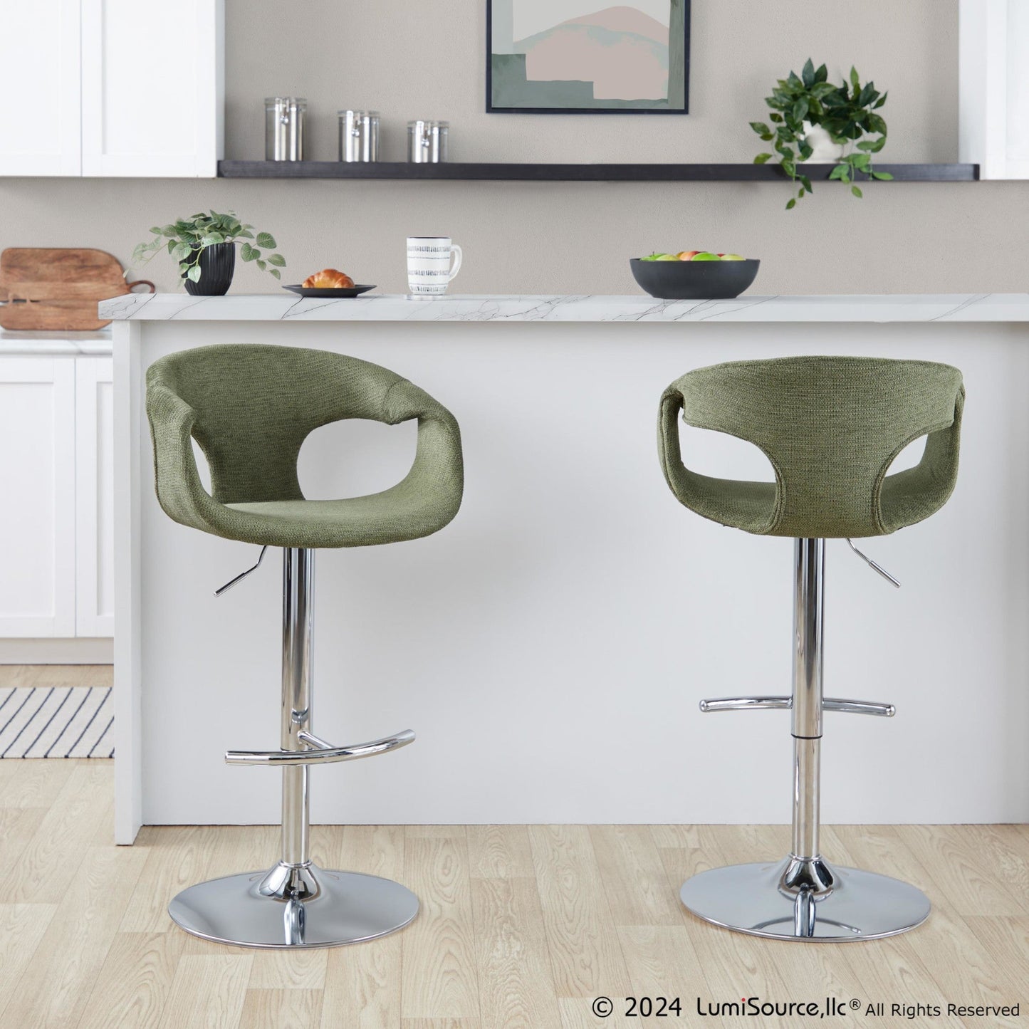 Majestic Office Furniture Adjustable Barstool - Set of 2