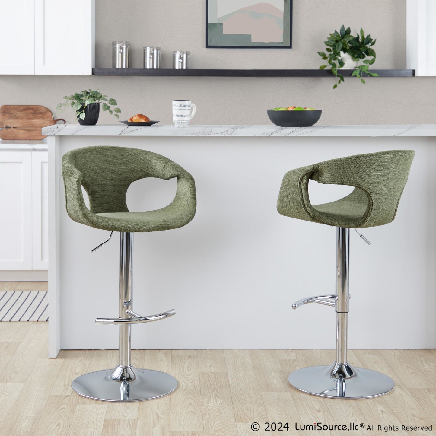 Majestic Office Furniture Adjustable Barstool - Set of 2