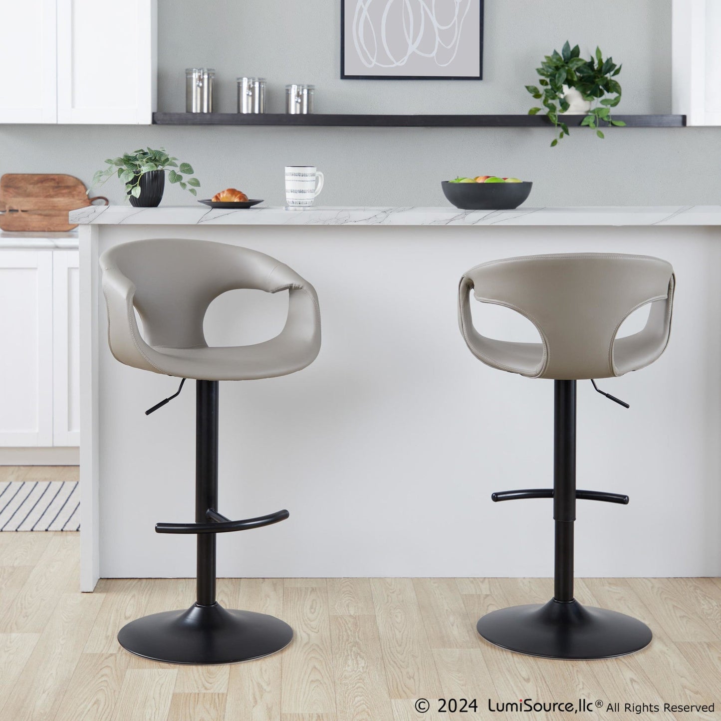 Majestic Office Furniture Adjustable Barstool - Set of 2