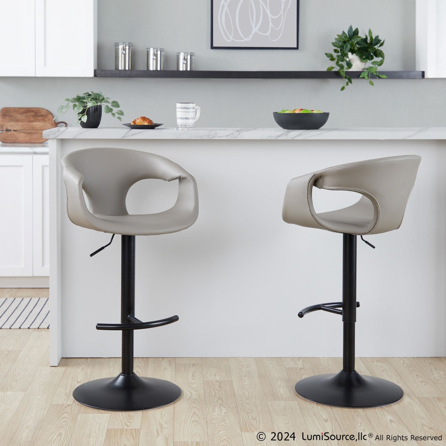 Majestic Office Furniture Adjustable Barstool - Set of 2