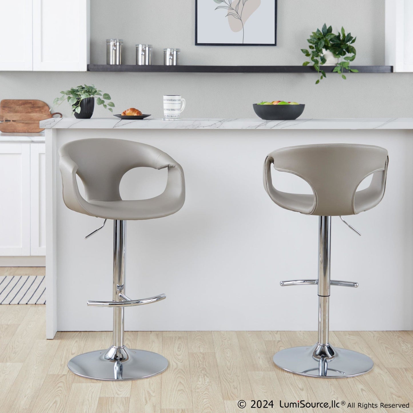 Majestic Office Furniture Adjustable Barstool - Set of 2