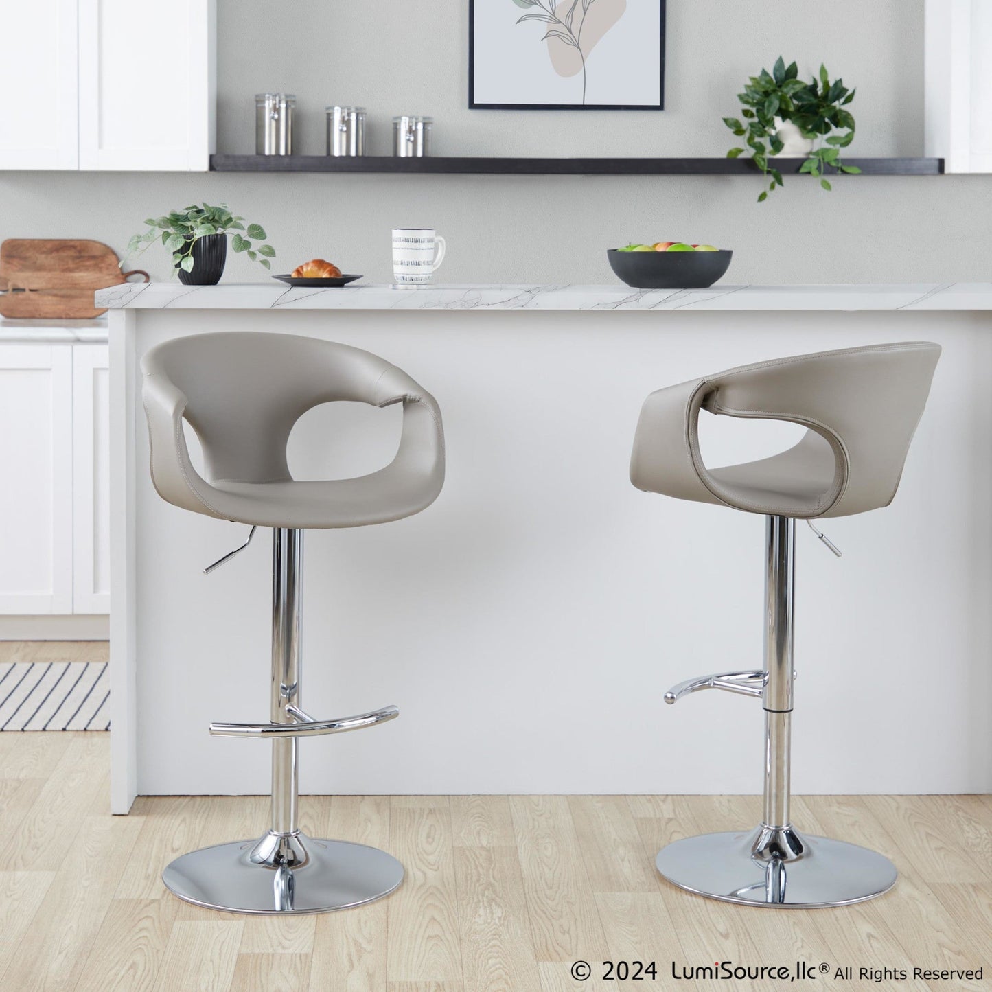 Majestic Office Furniture Adjustable Barstool - Set of 2