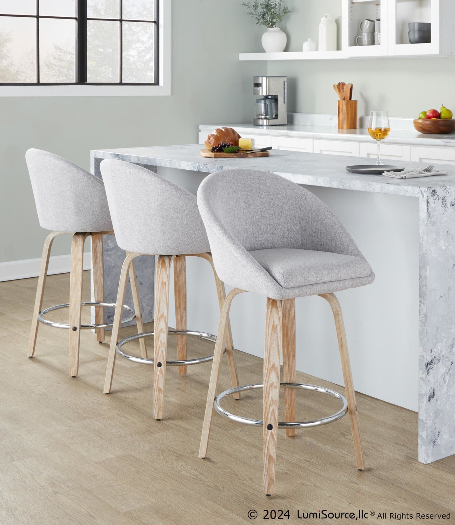 Majestic Office Furniture Highback 26" Fixed-Height Counter Stool - Set of 2